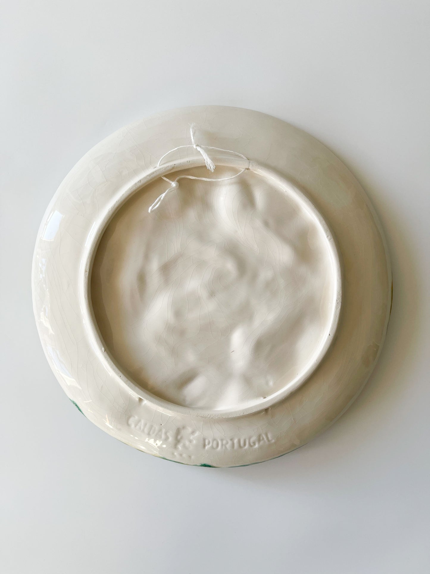 Vintage Caldas Portugal Palissy Ware Village Wall Plate