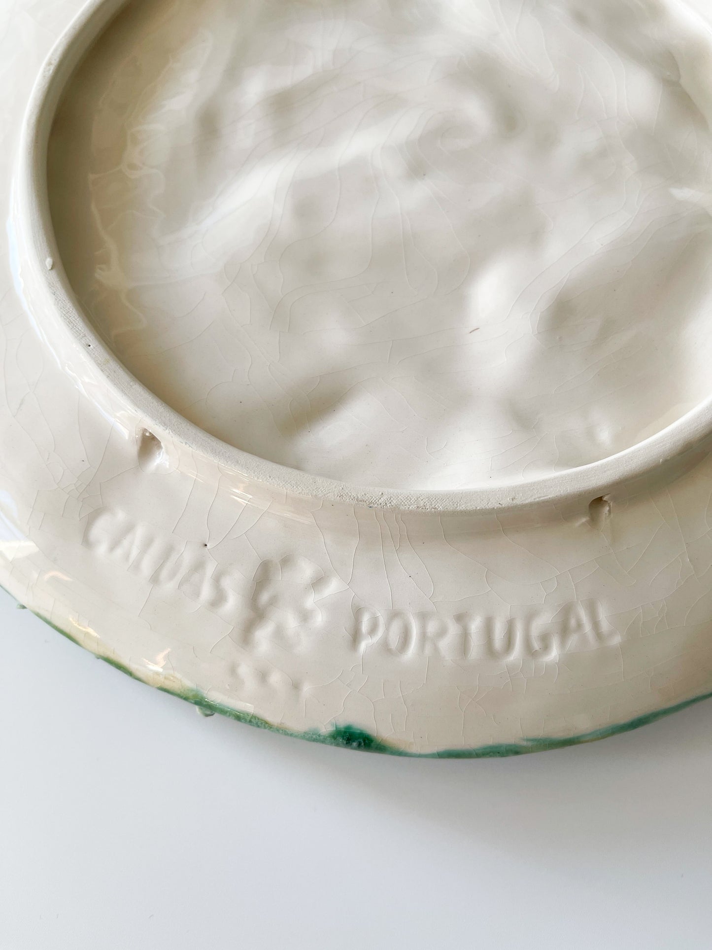 Vintage Caldas Portugal Palissy Ware Village Wall Plate