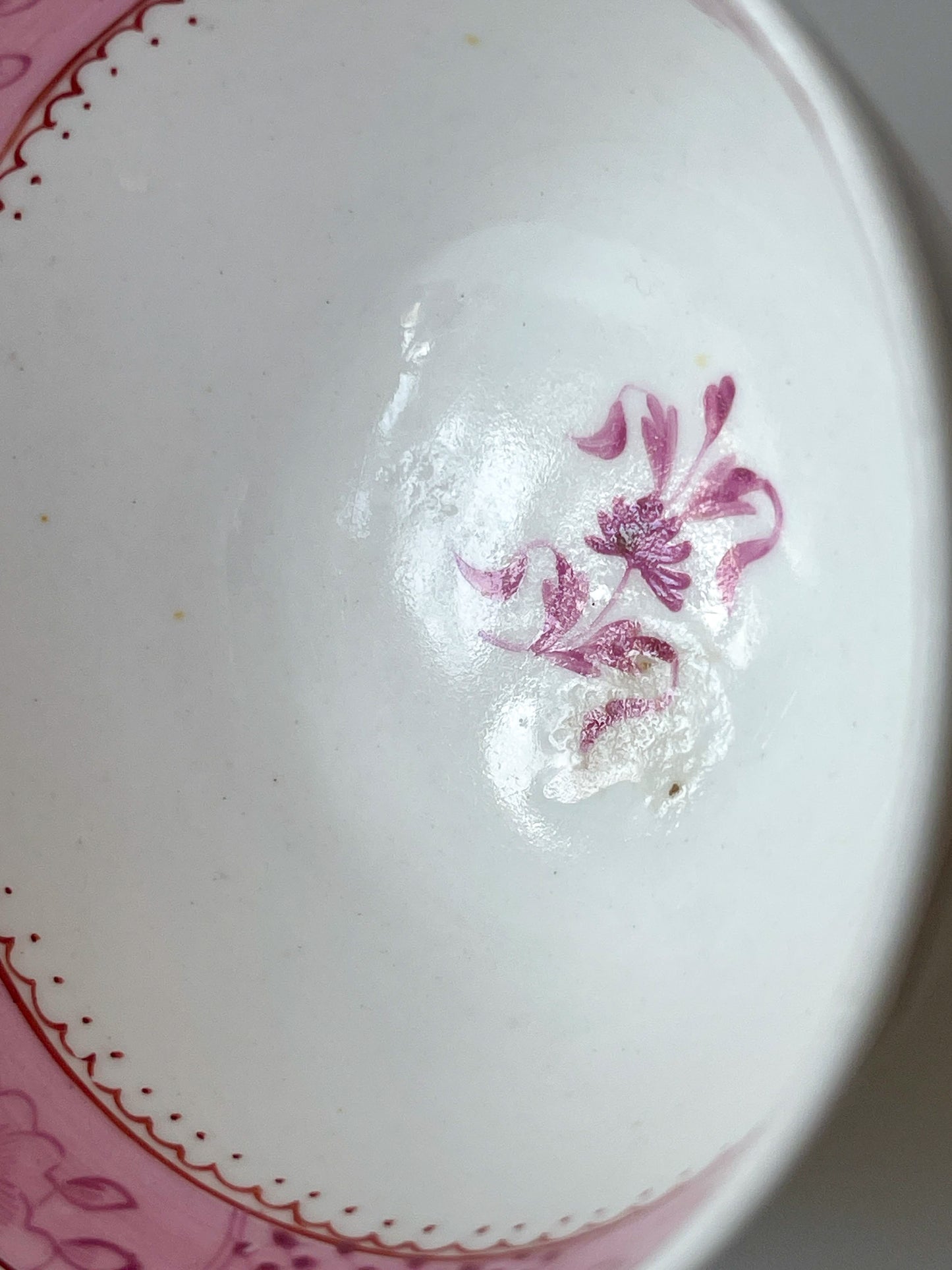 Antique English Porcelain Tea Bowl & Saucer