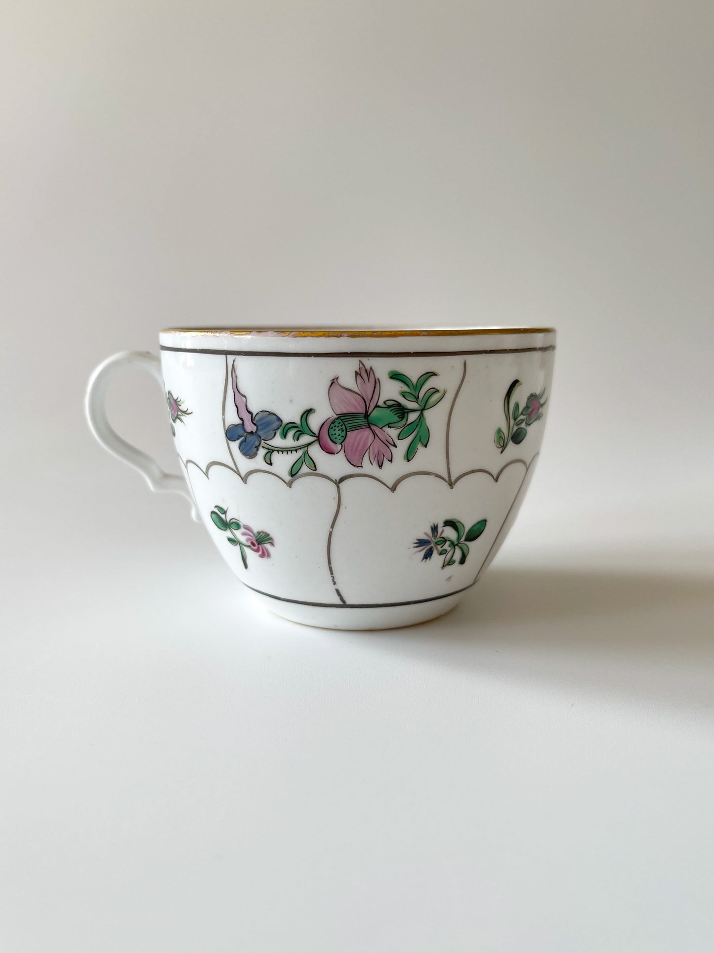 Antique English Porcelain Tea Cup and Saucer
