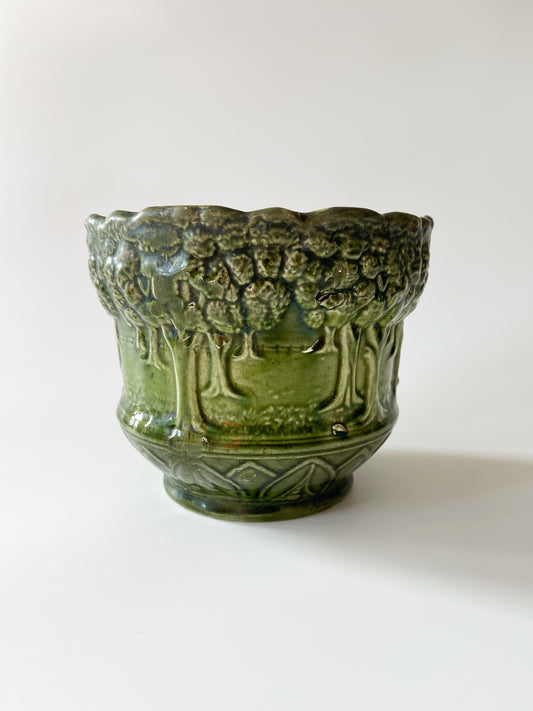 Antique Brush-Mccoy Woodland Jardiniere 5.75"