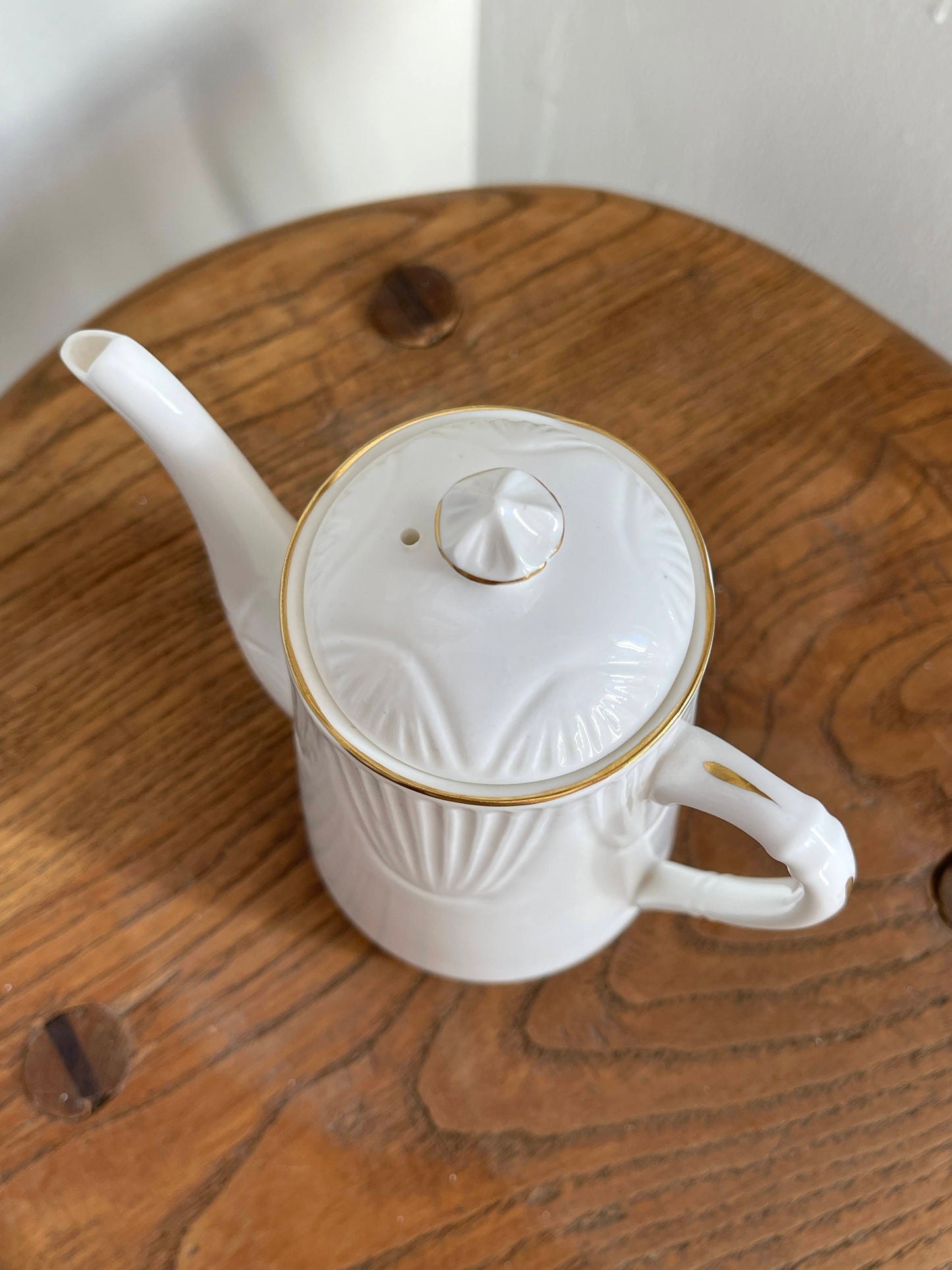 Vintage Crown Staffordshire Petite Gold Personal Coffee Pot