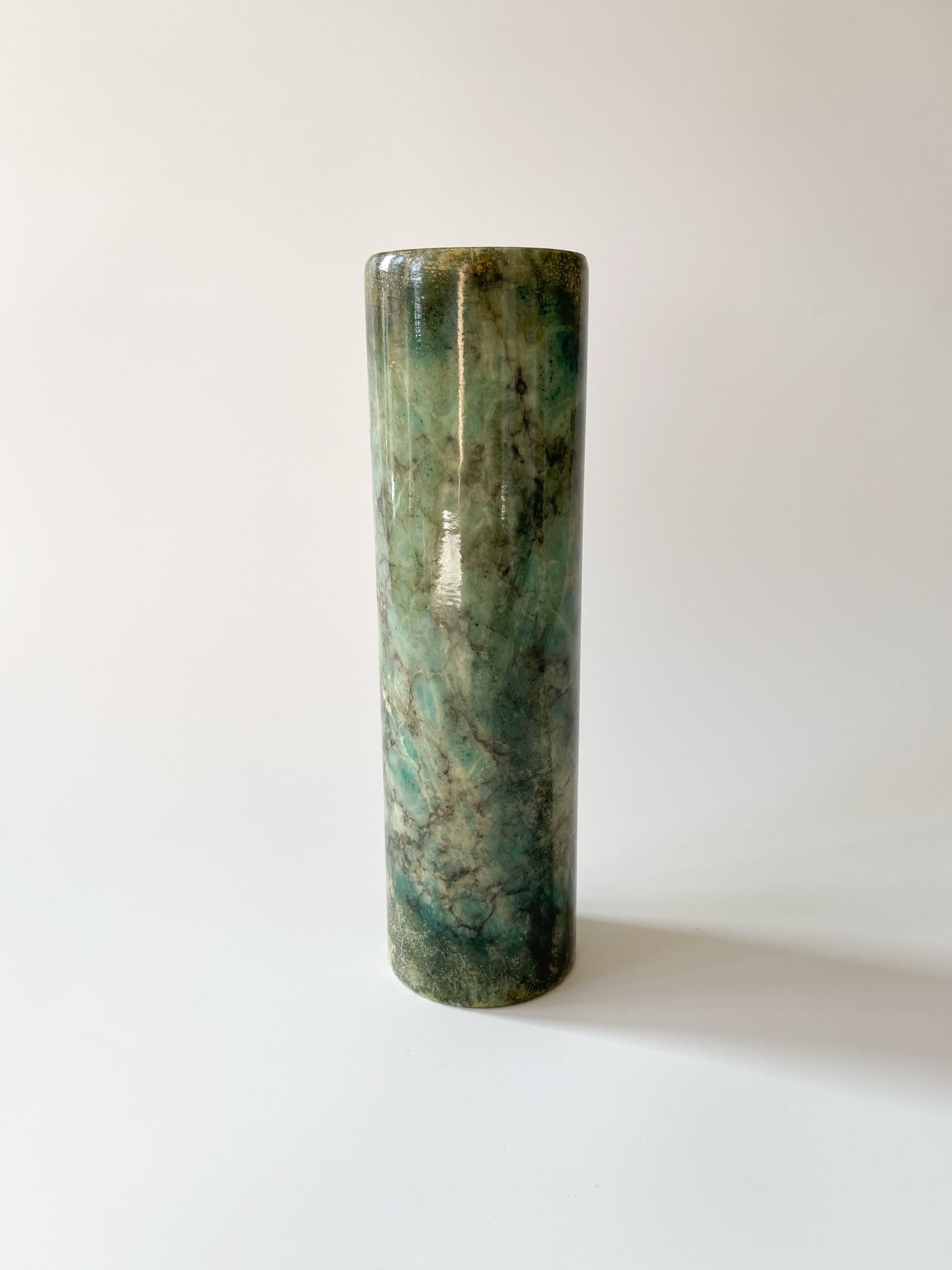 Vintage Hand Carved Italian Alabaster Bud Vase