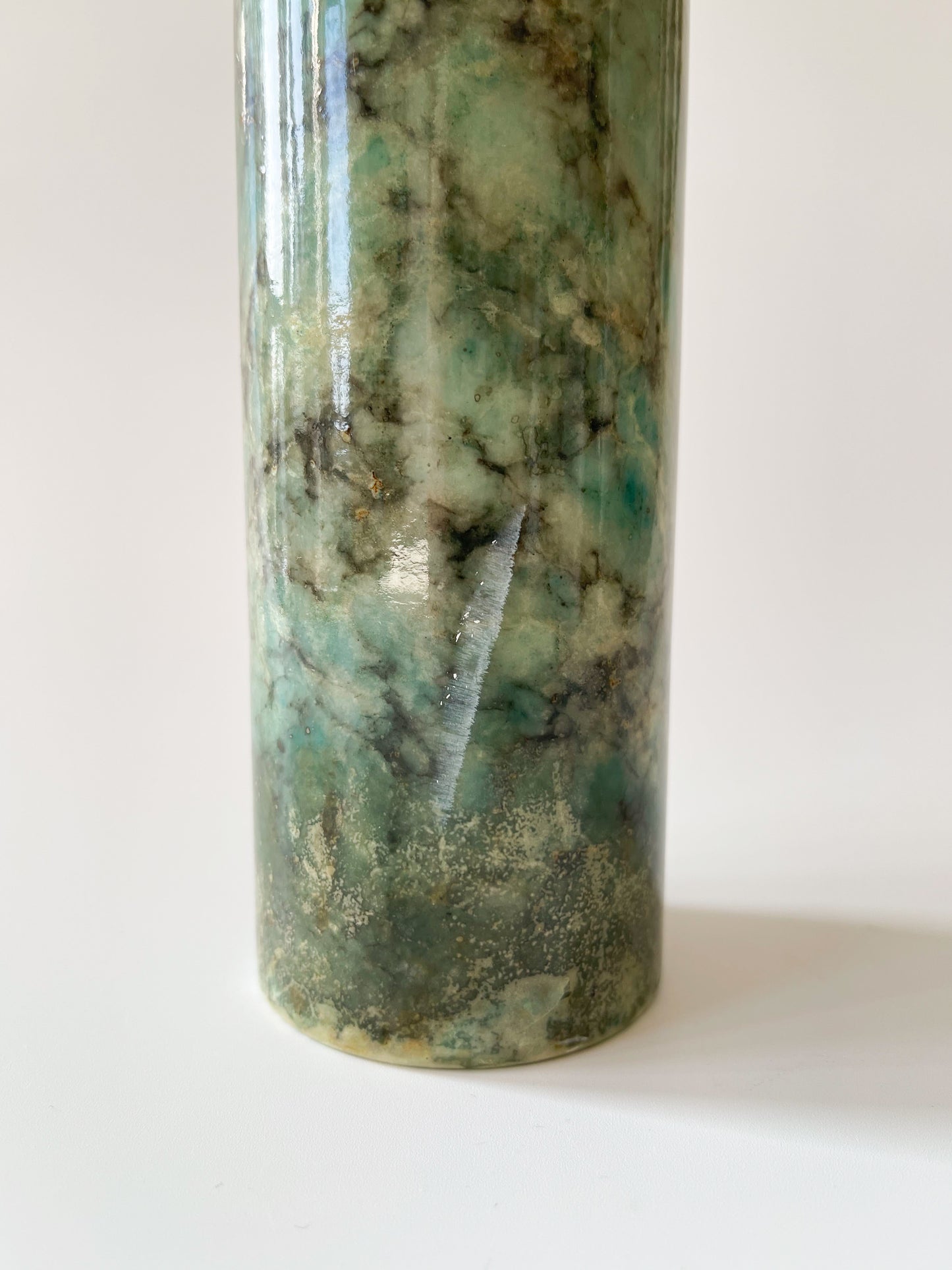 Vintage Hand Carved Italian Alabaster Bud Vase