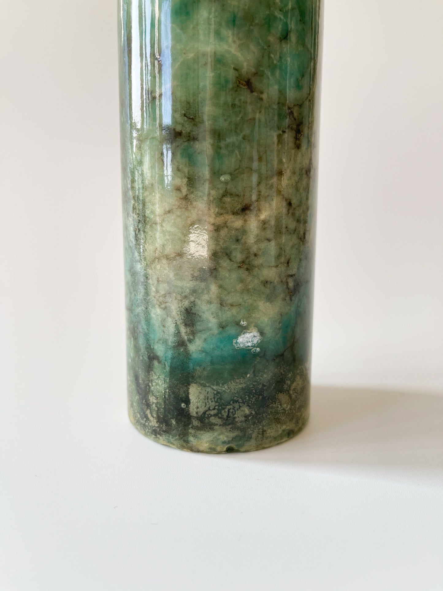 Vintage Hand Carved Italian Alabaster Bud Vase