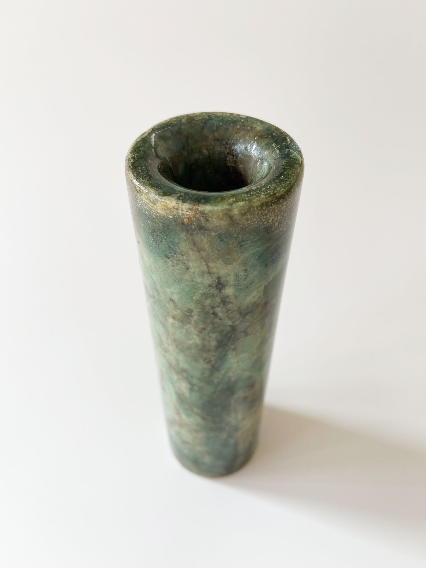 Vintage Hand Carved Italian Alabaster Bud Vase