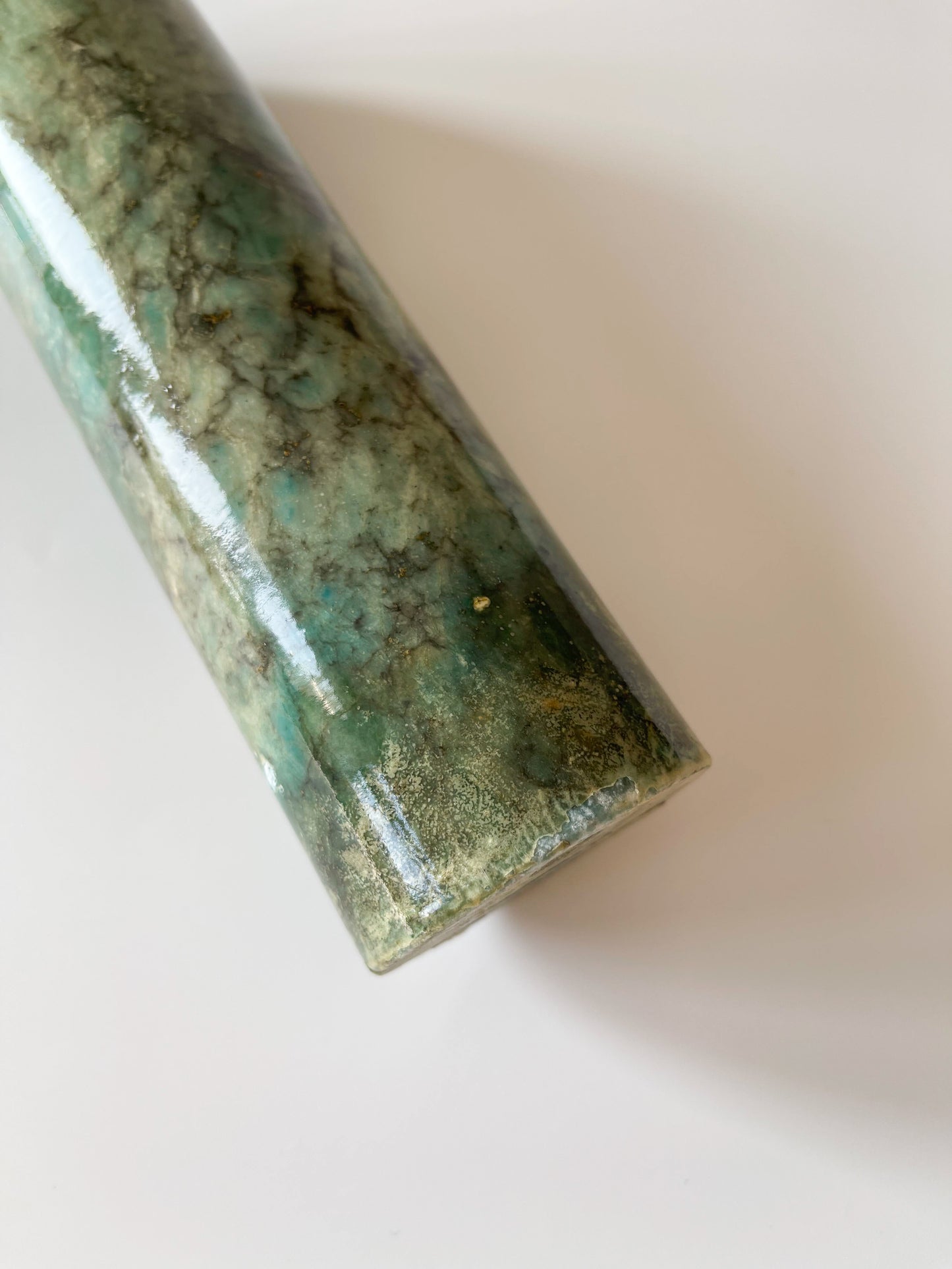 Vintage Hand Carved Italian Alabaster Bud Vase