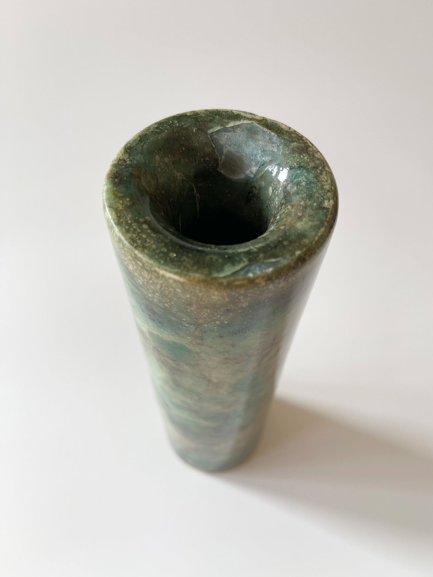 Vintage Hand Carved Italian Alabaster Bud Vase