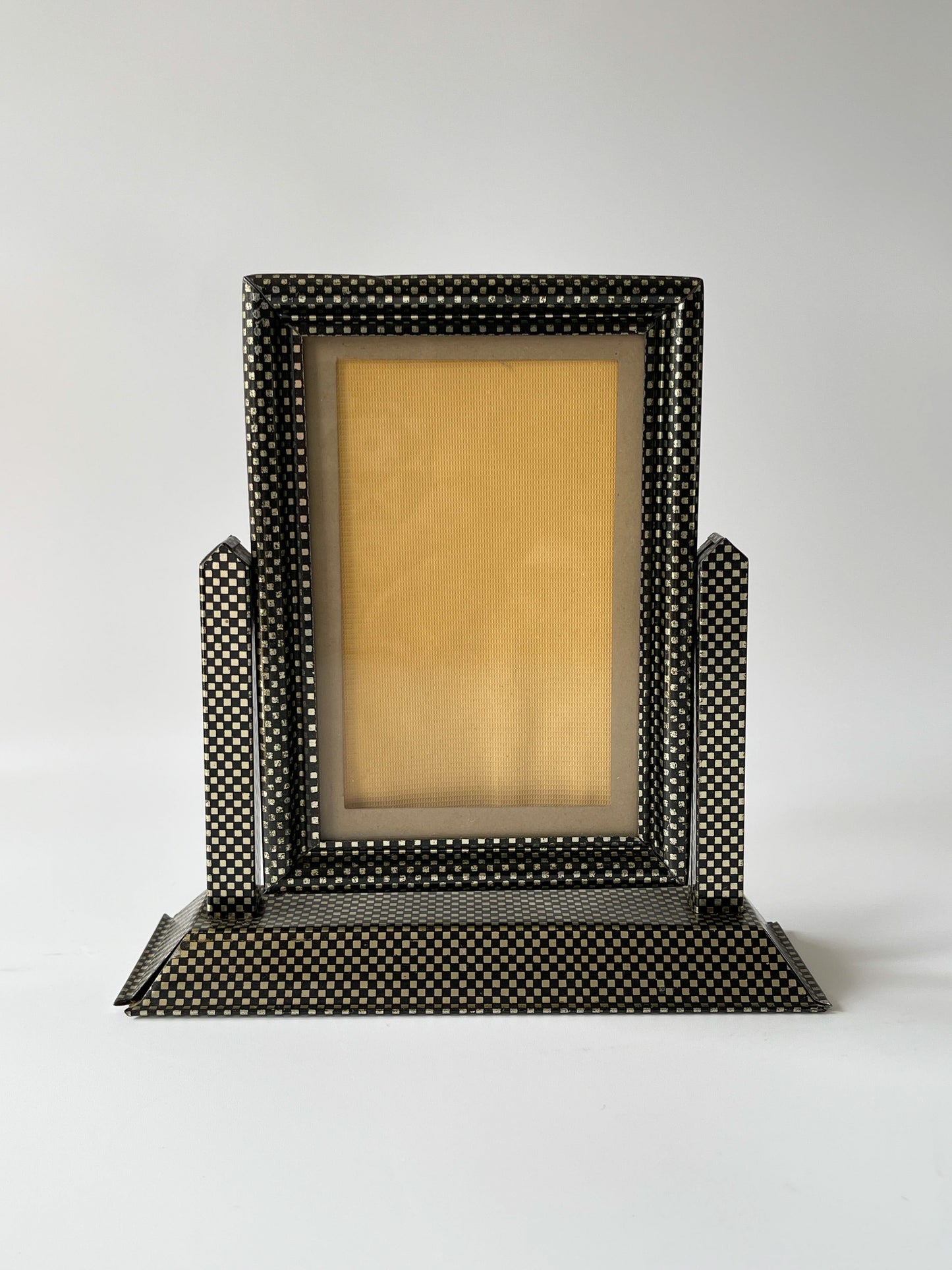 Art Deco Metal Checkerboard Swivel Picture Frame