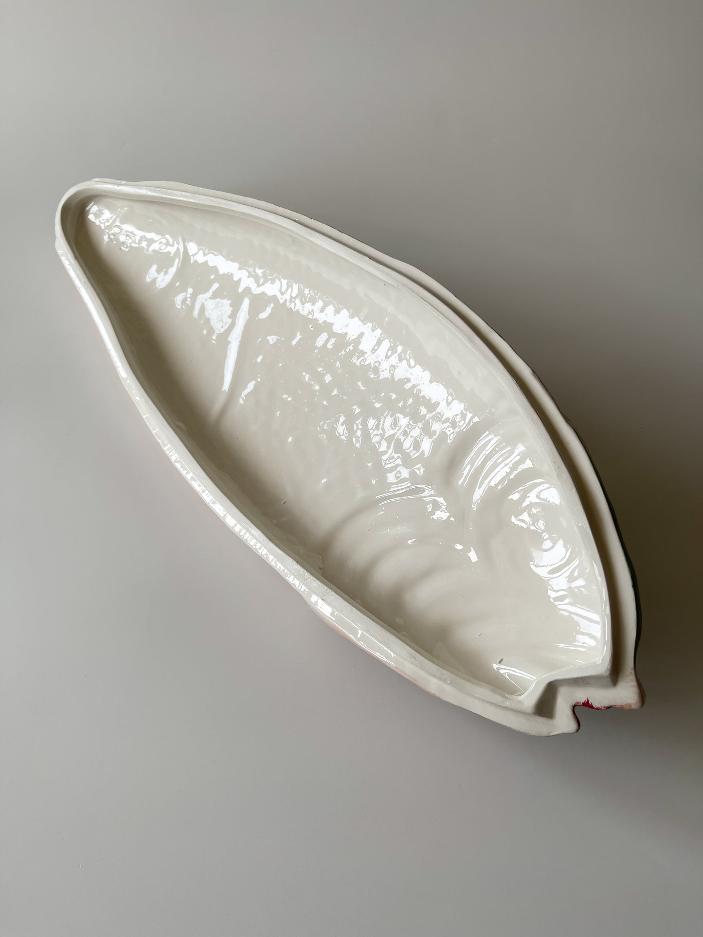Vintage Italian Hand-Painted Ceramic Lidded Fish Platter