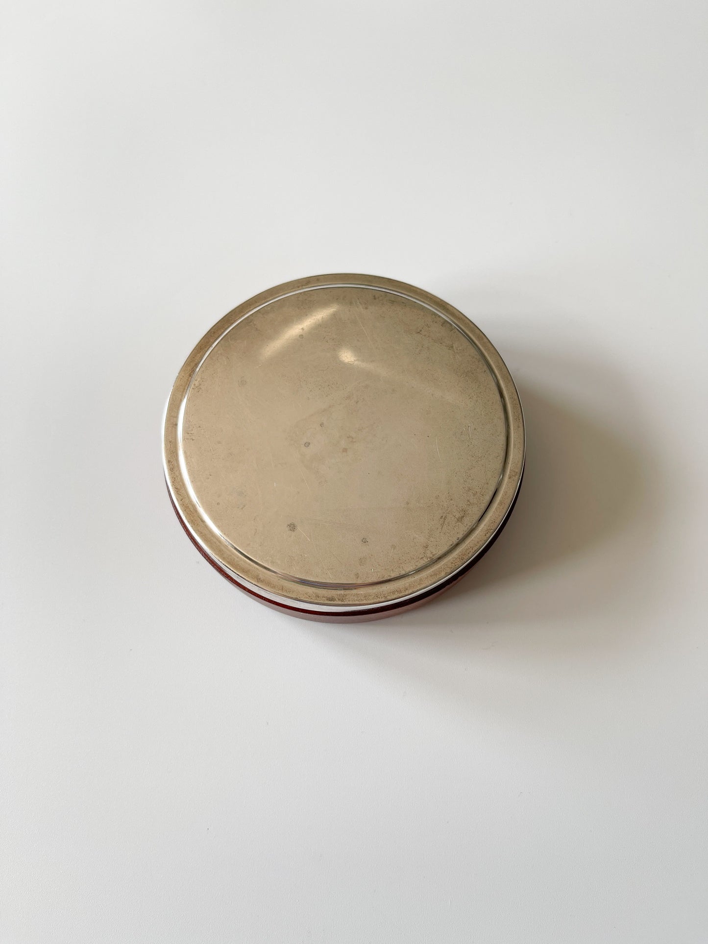Vintage Il Leone Italian Sterling Silver Wood Trinket Box