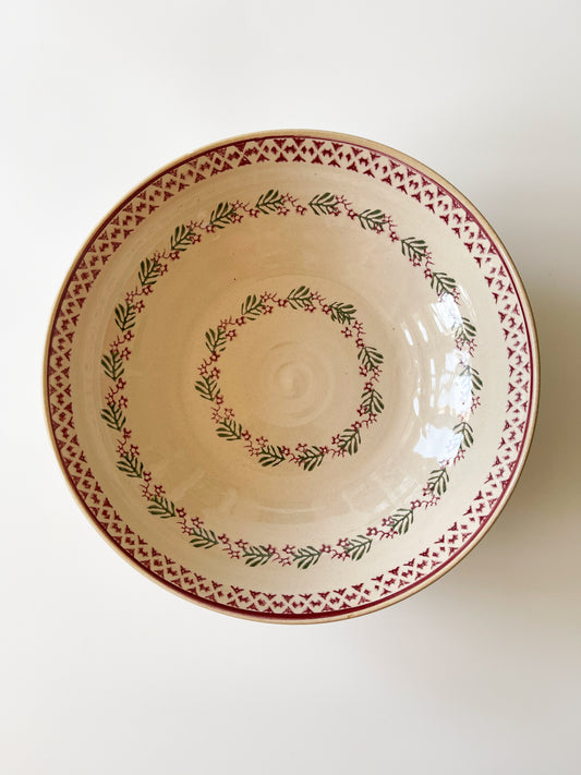 Vintage Nicholas Mosse Spongeware Serving Bowl