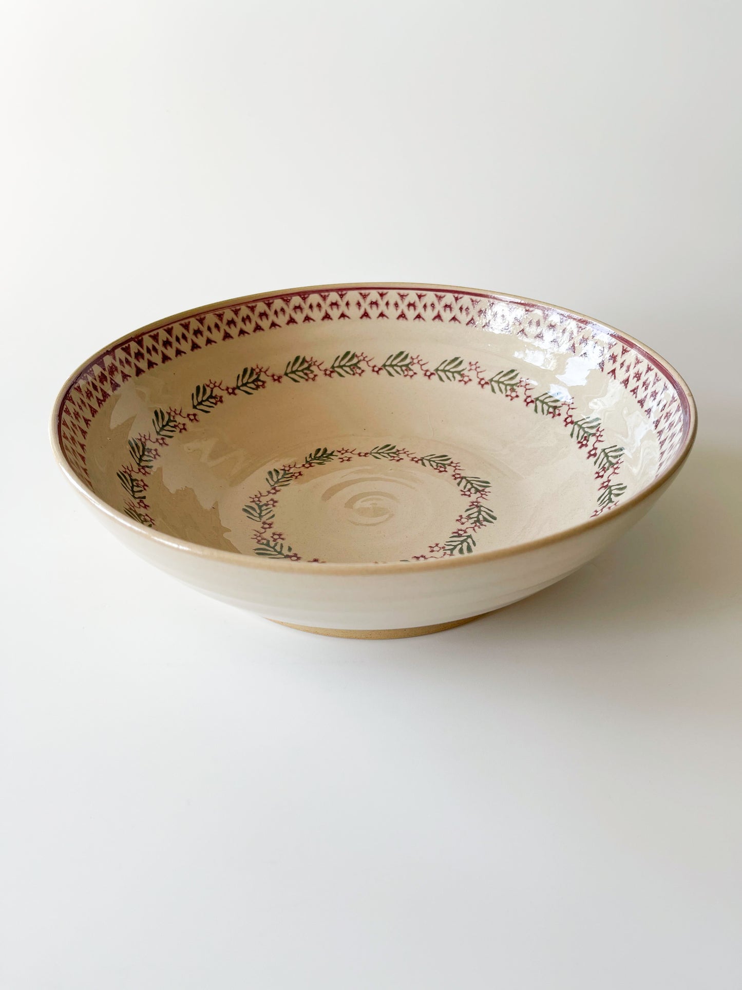 Vintage Nicholas Mosse Spongeware Serving Bowl