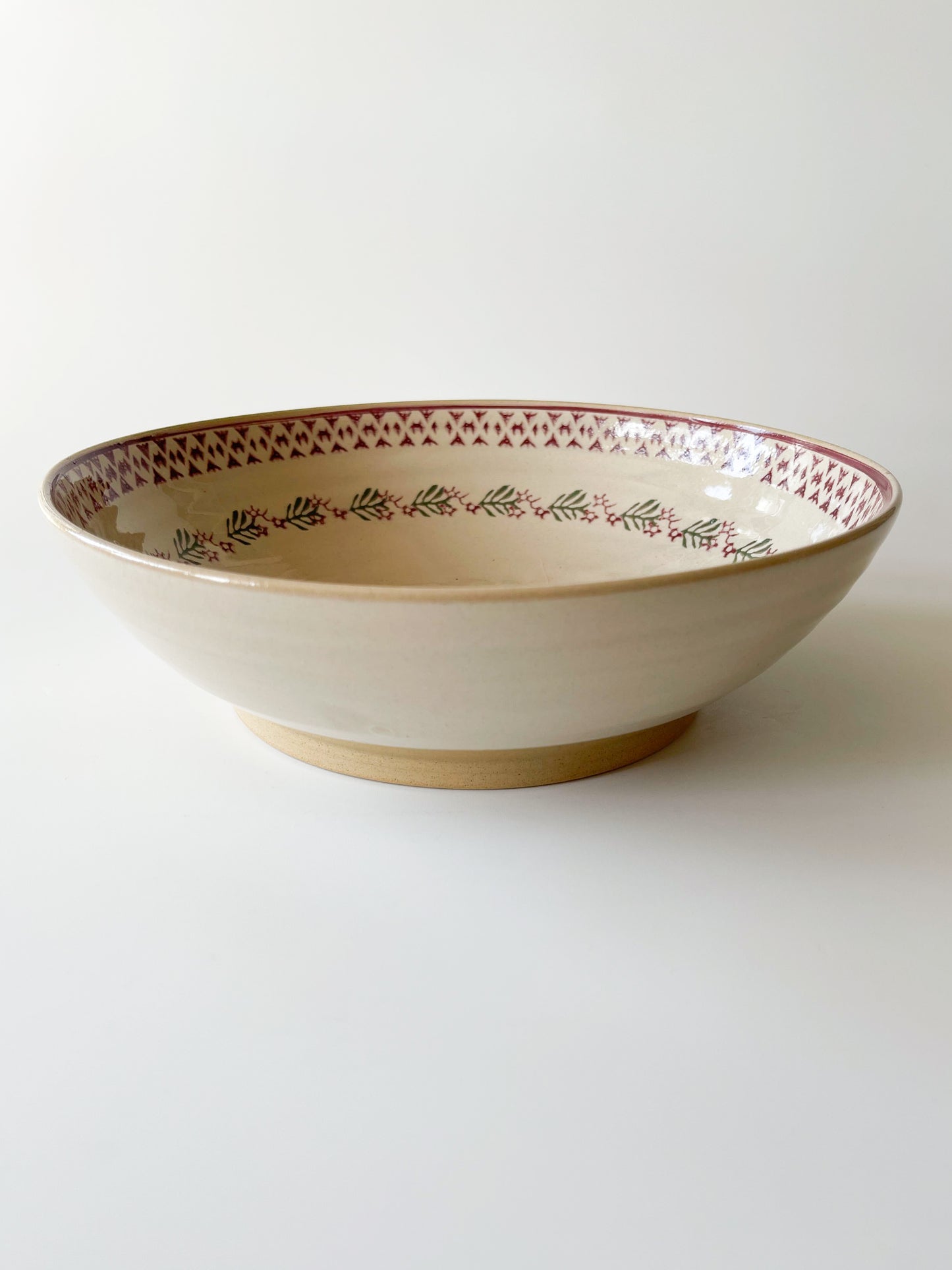 Vintage Nicholas Mosse Spongeware Serving Bowl