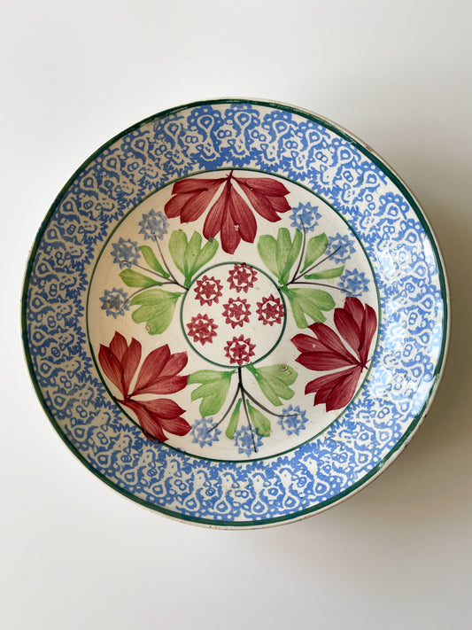 Antique English Spongeware Bowl