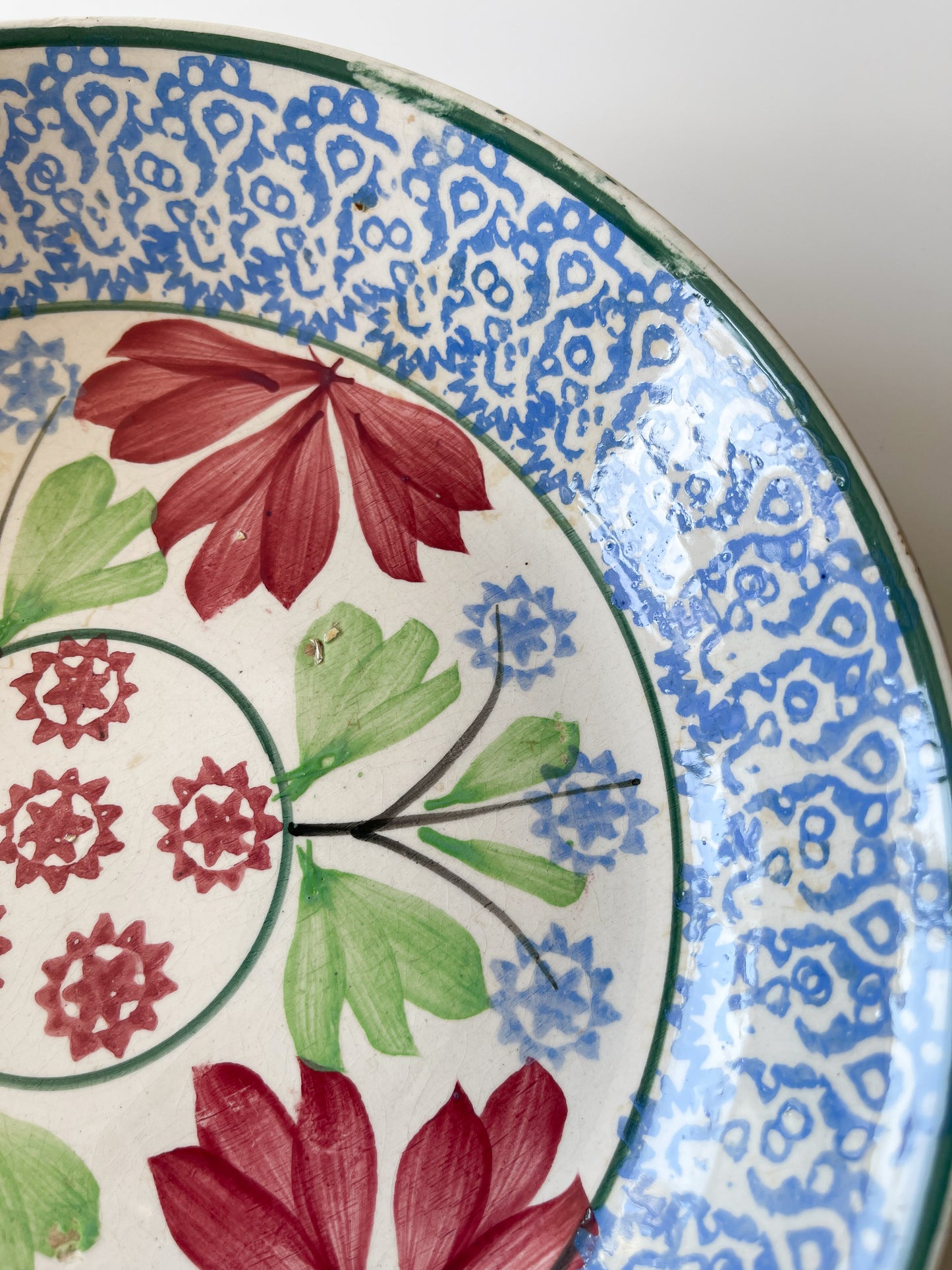 Antique English Spongeware Bowl