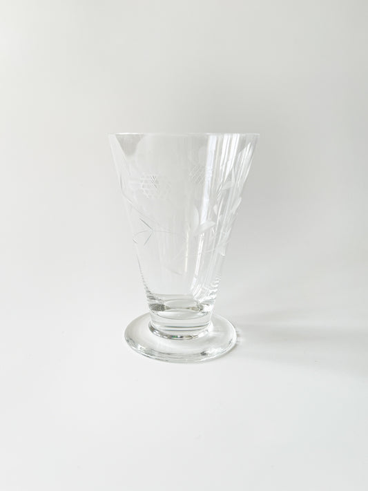 Cornflower Glass Footed Tumblers