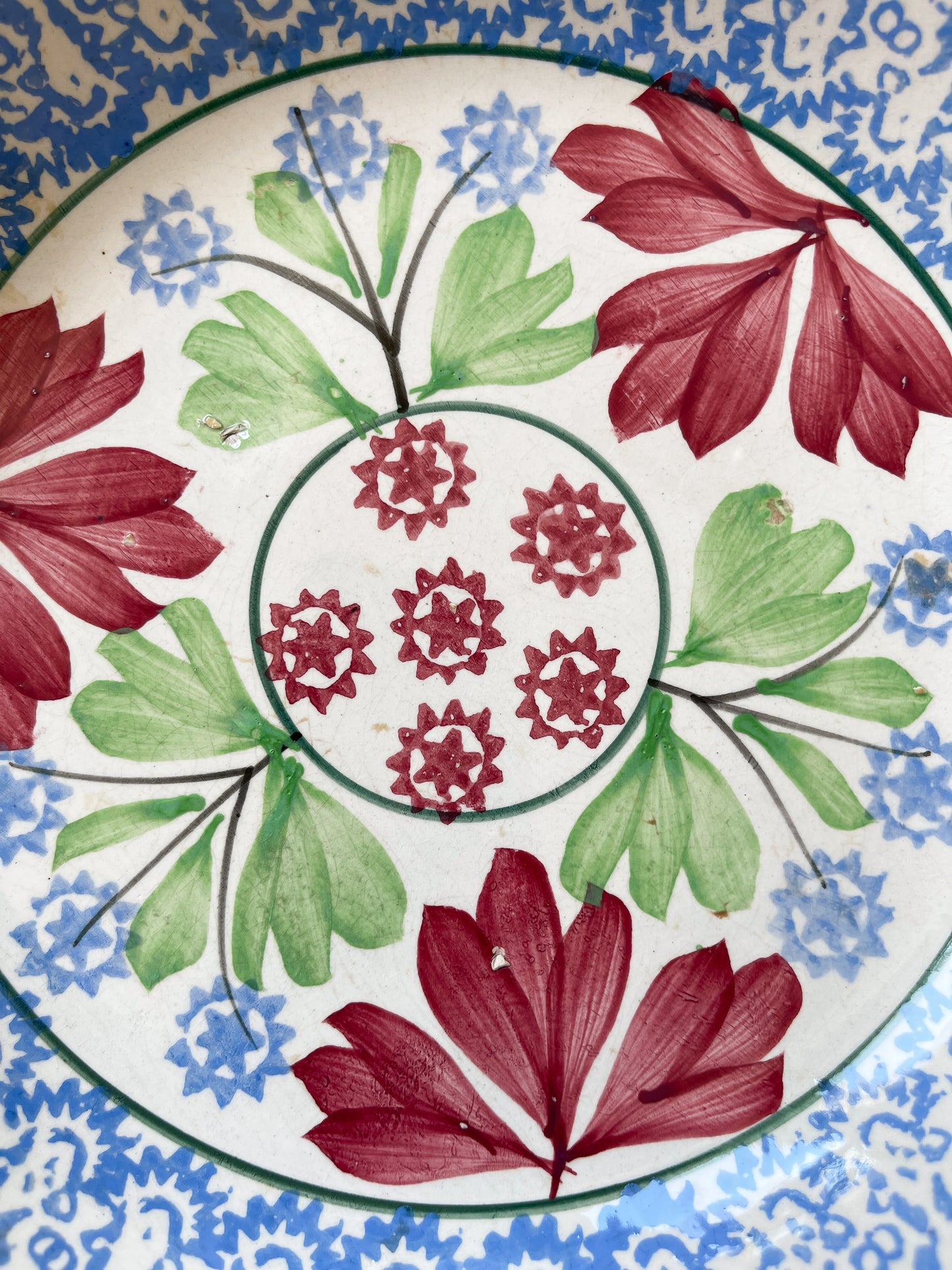 Antique English Spongeware Bowl