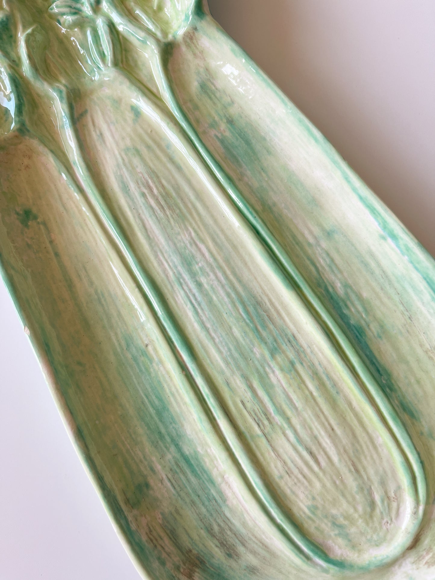 Vintage Hand-Painted Ceramic Celery Dish