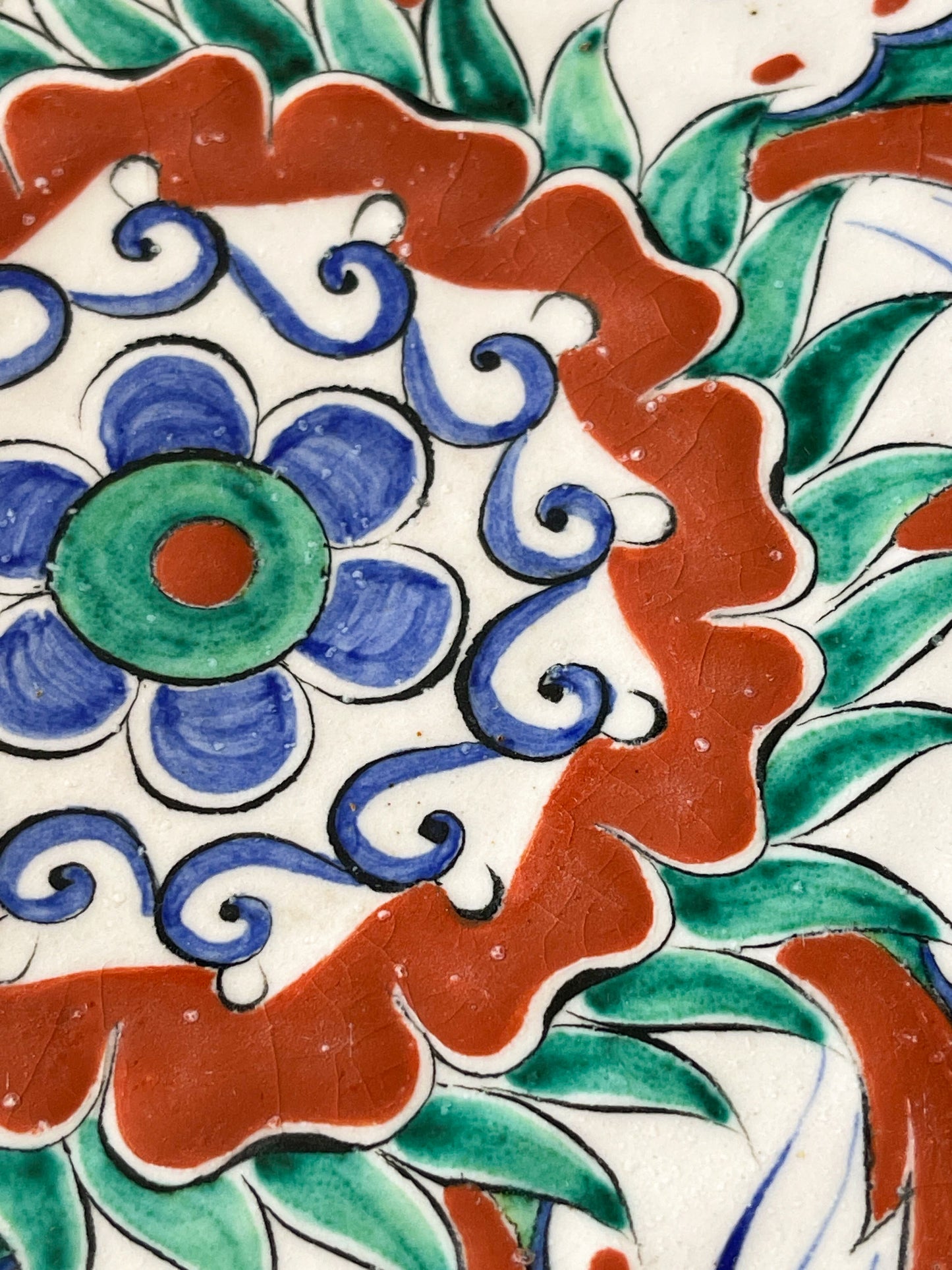 Vintage Greek Icaro Rhodes Iznik-Style Ceramic Charger