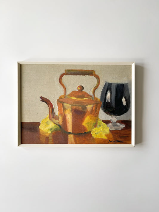 Vintage British Mid-Century Still Life Oil Painting