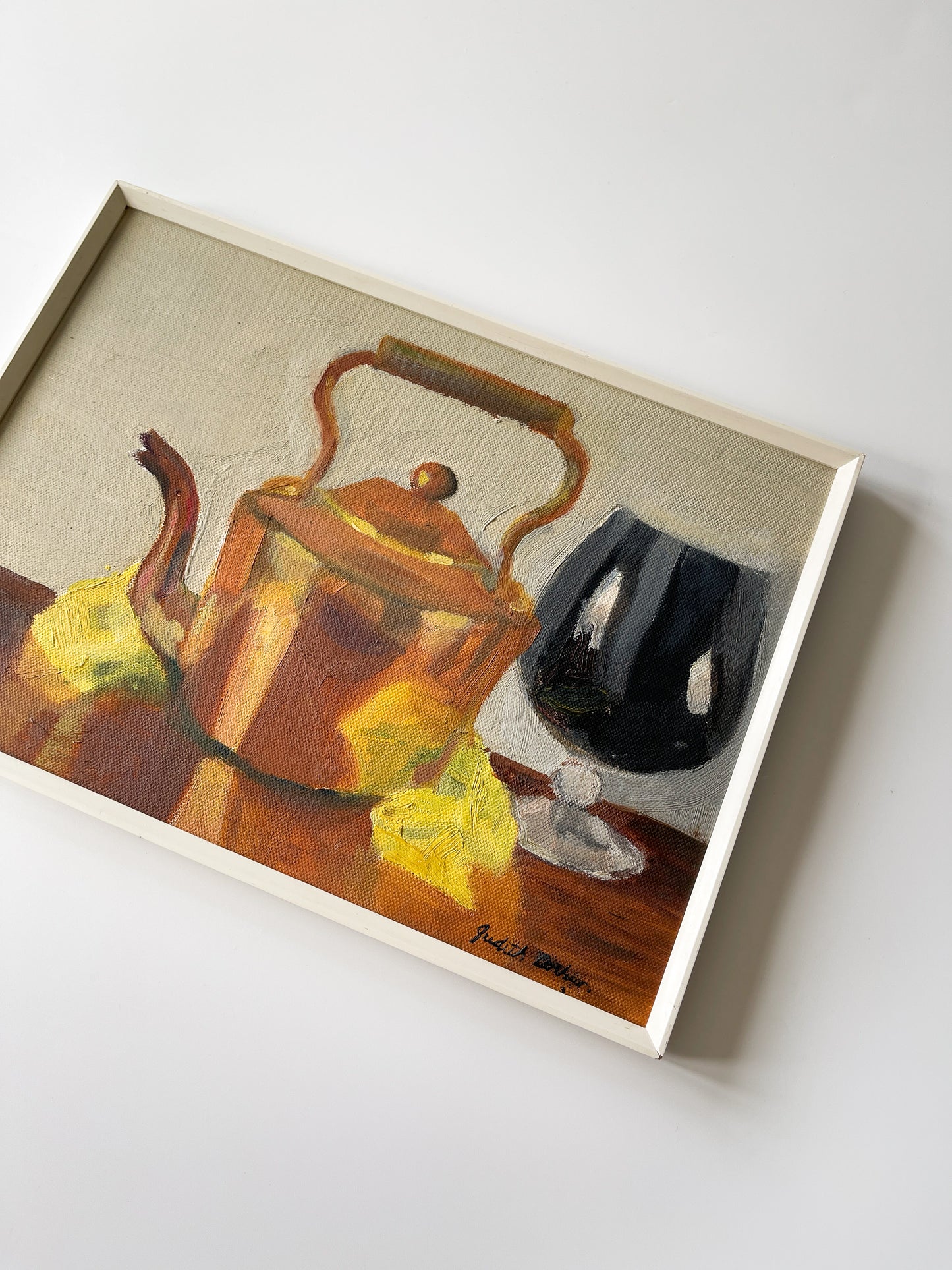Vintage British Mid-Century Still Life Oil Painting