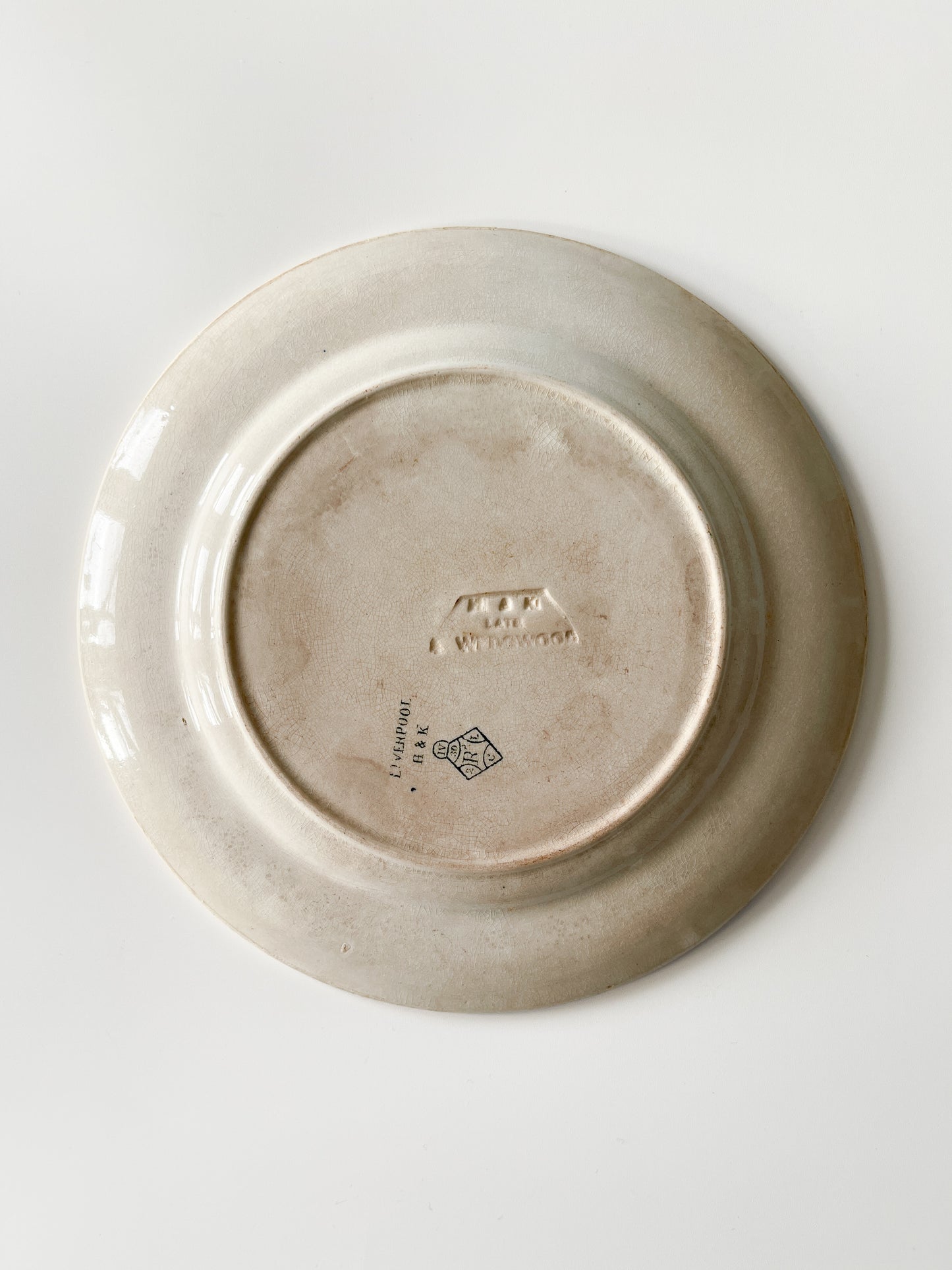 Antique Green Transferware Nautical Sailboat Plate