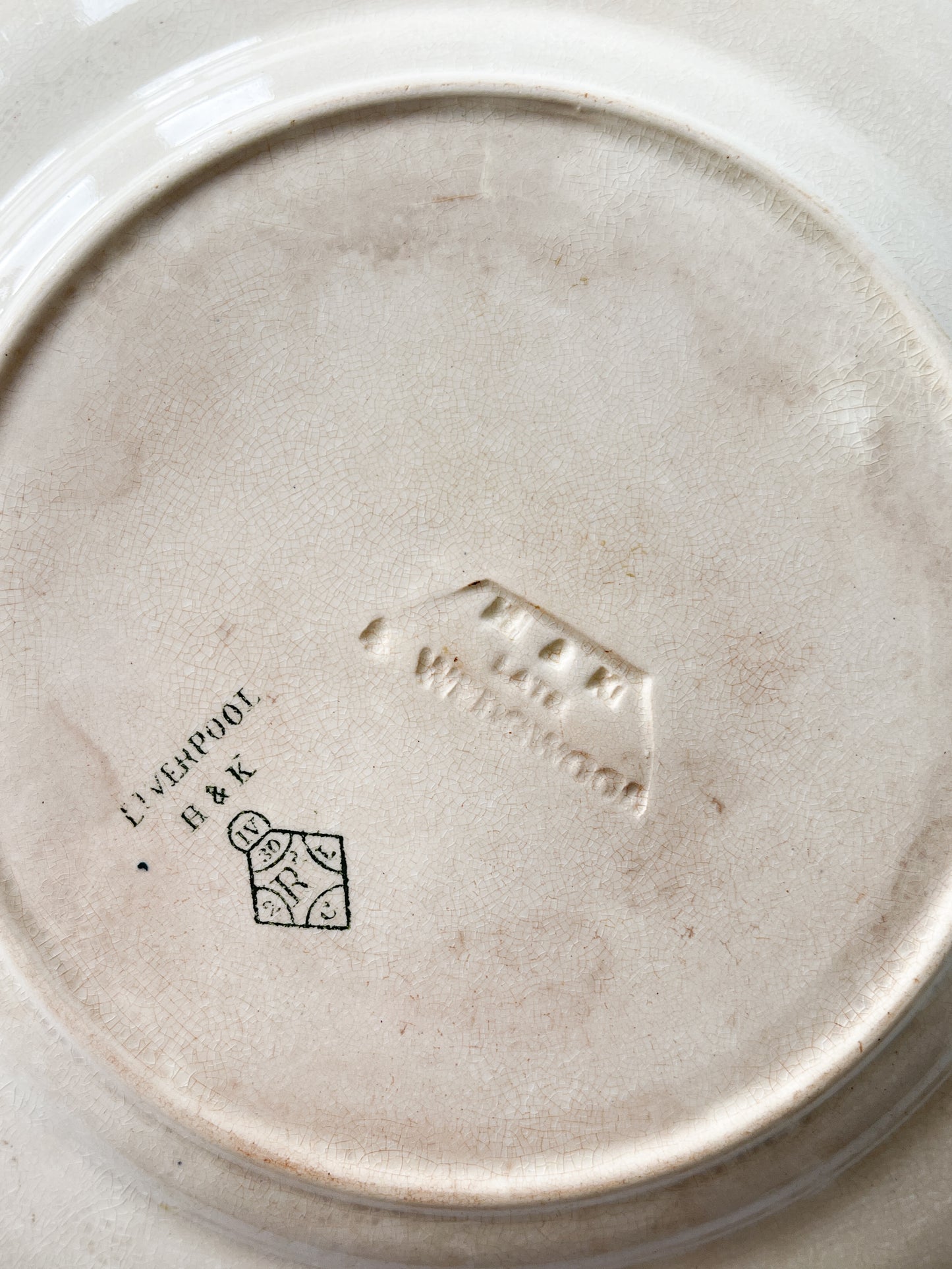 Antique Green Transferware Nautical Sailboat Plate