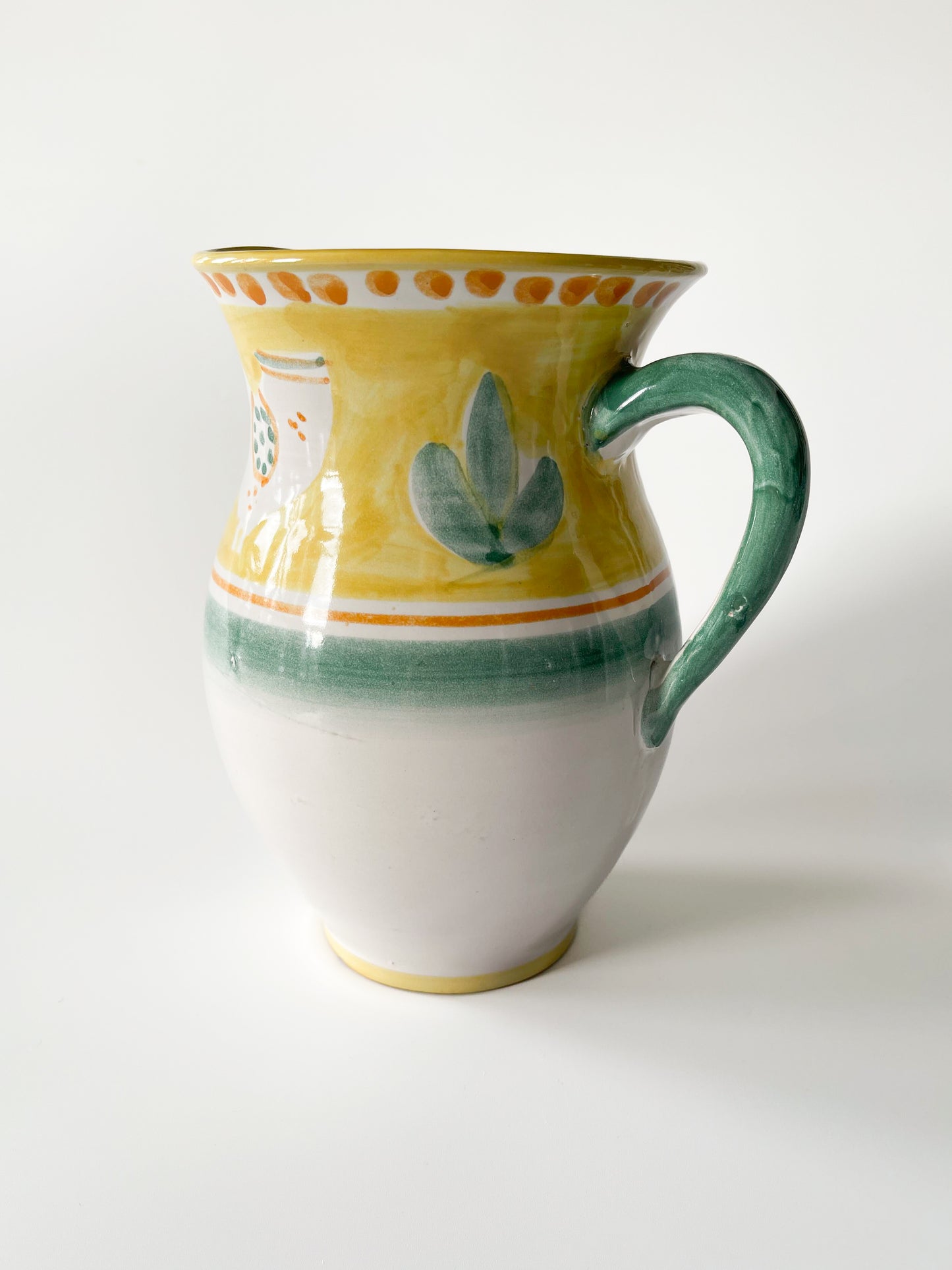 Vintage Vietri Solimene Italian Ceramic Bird Pitcher