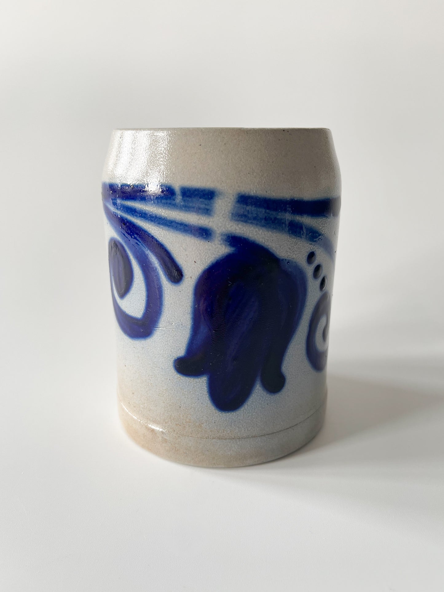 Vintage German Salt Glazed Stoneware Beer Stein 0.5L