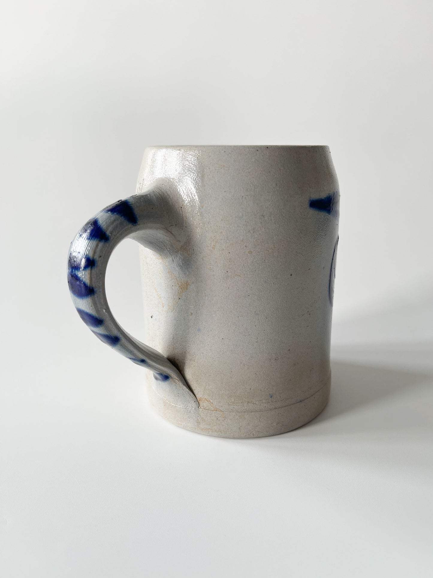 Vintage German Salt Glazed Stoneware Beer Stein 0.5L