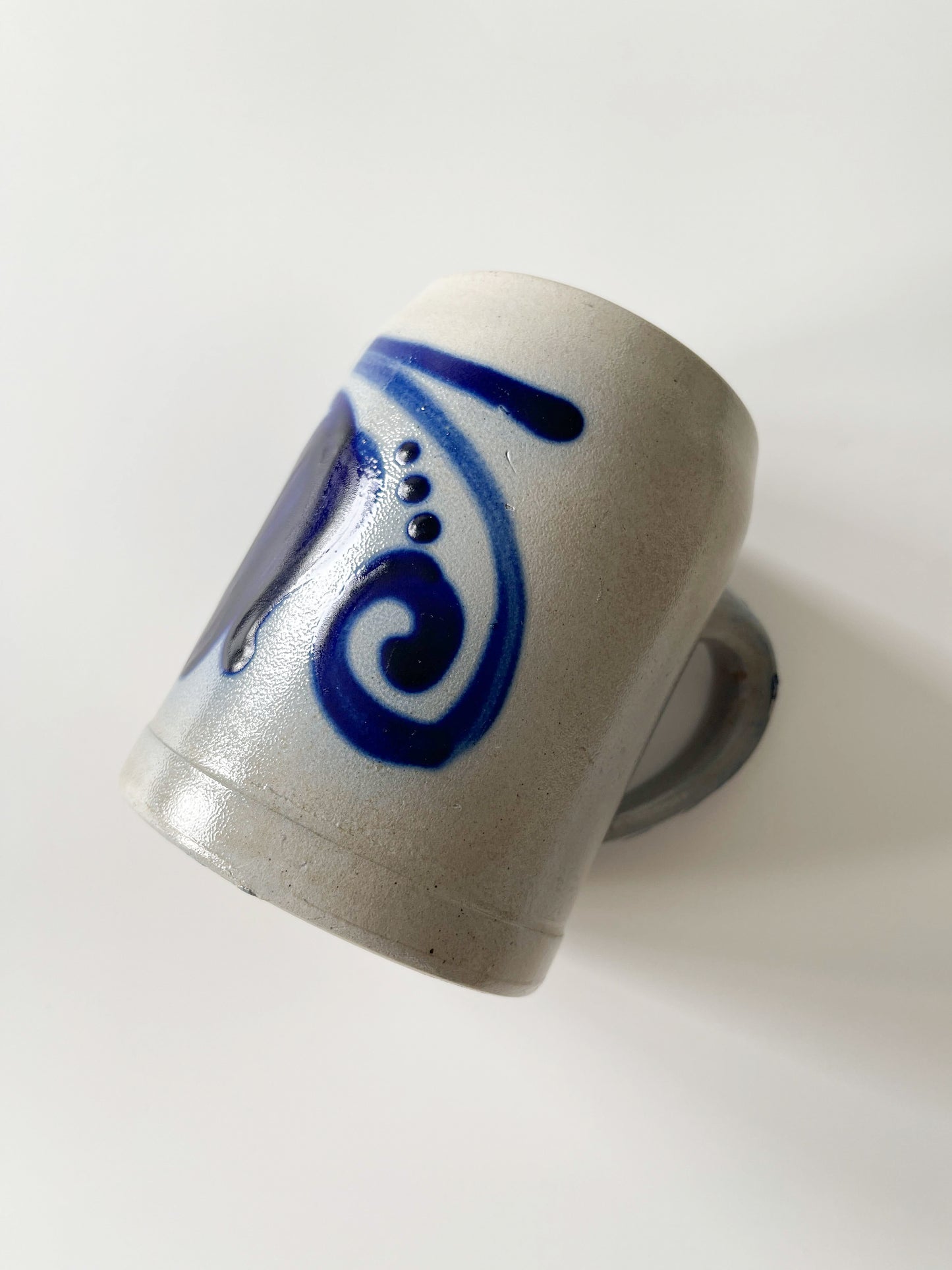 Vintage German Salt Glazed Stoneware Beer Stein 0.5L