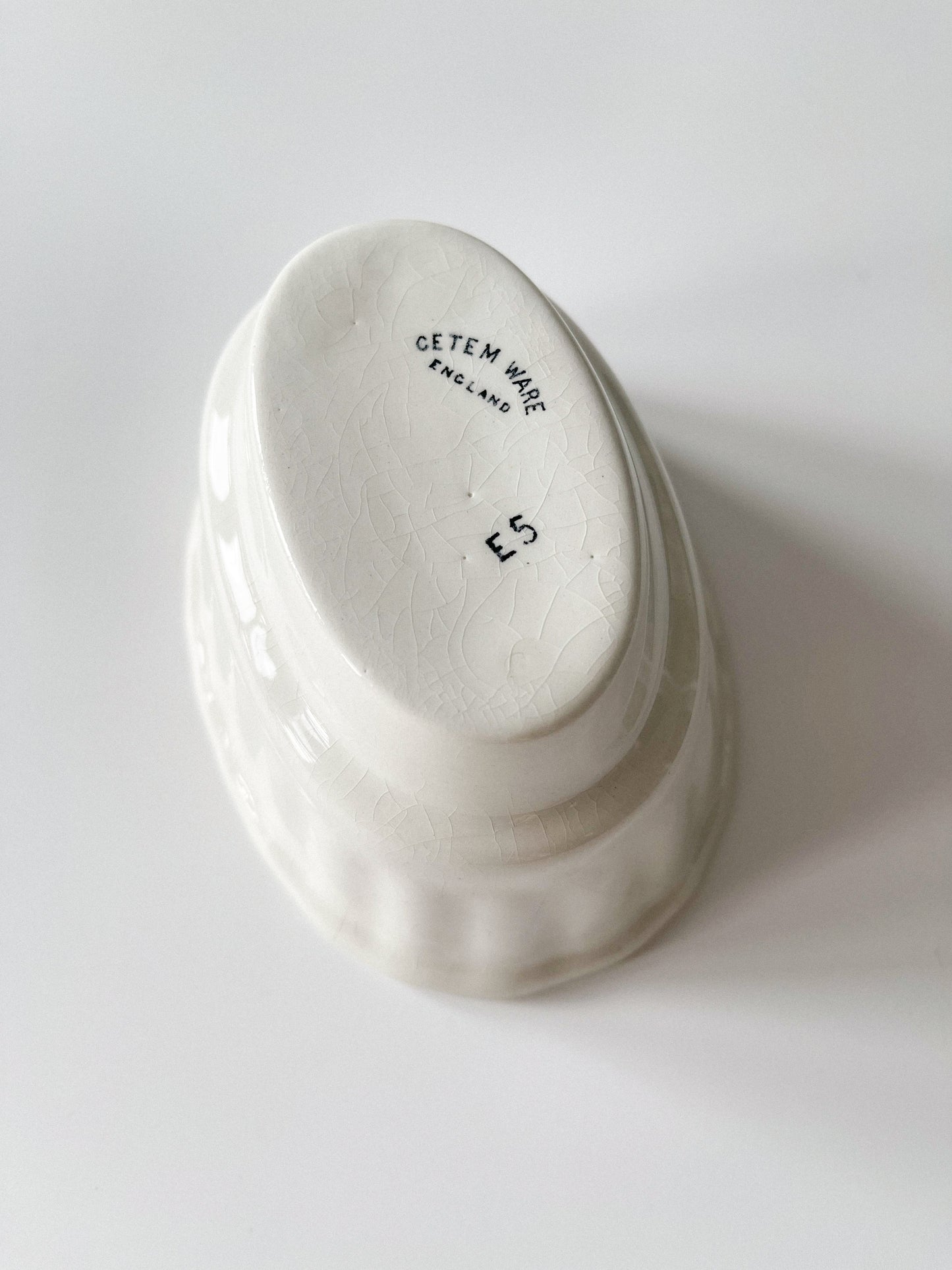 Antique Cetem Ware Seashell Jelly Mould