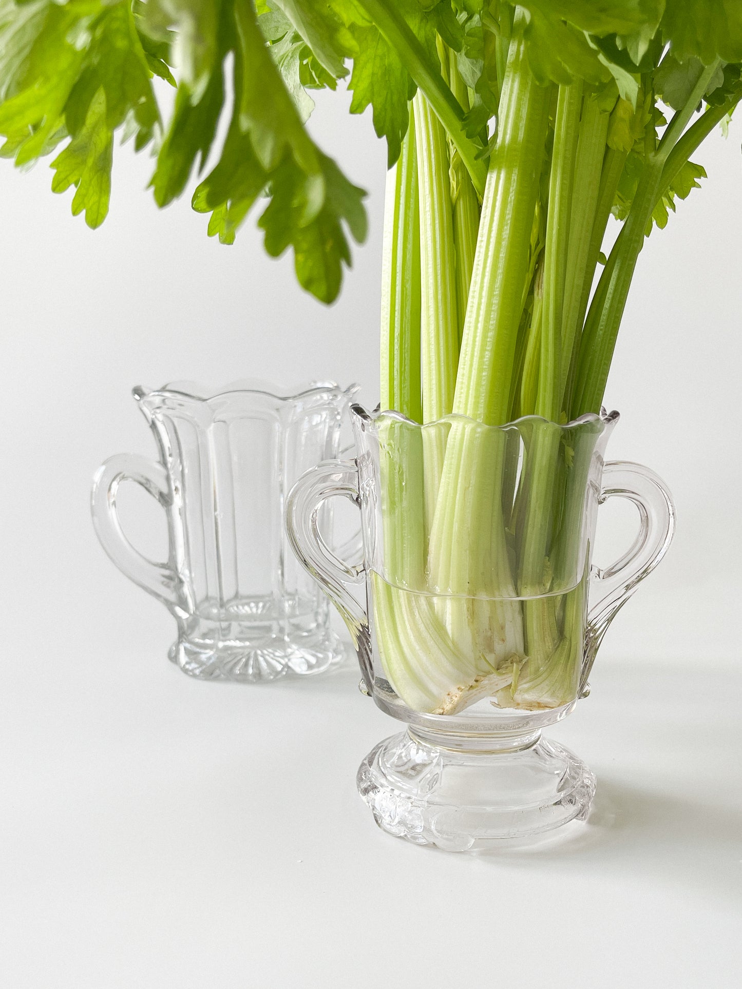 Antique EAPG Footed Celery Vase Spooner