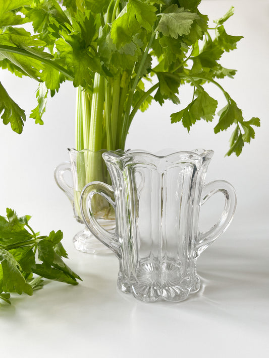 Antique EAPG O'Hara Glass Loop Celery Vase