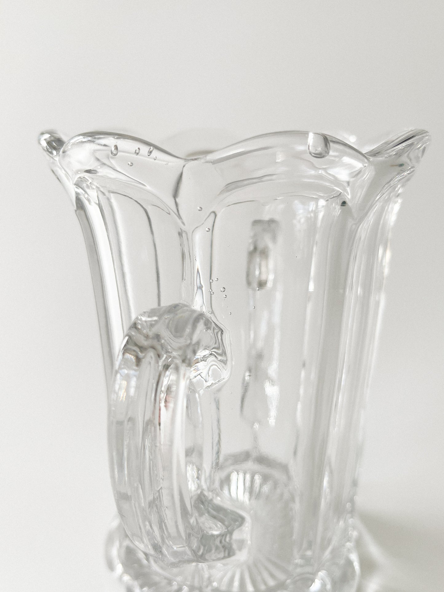 Antique EAPG O'Hara Glass Loop Celery Vase