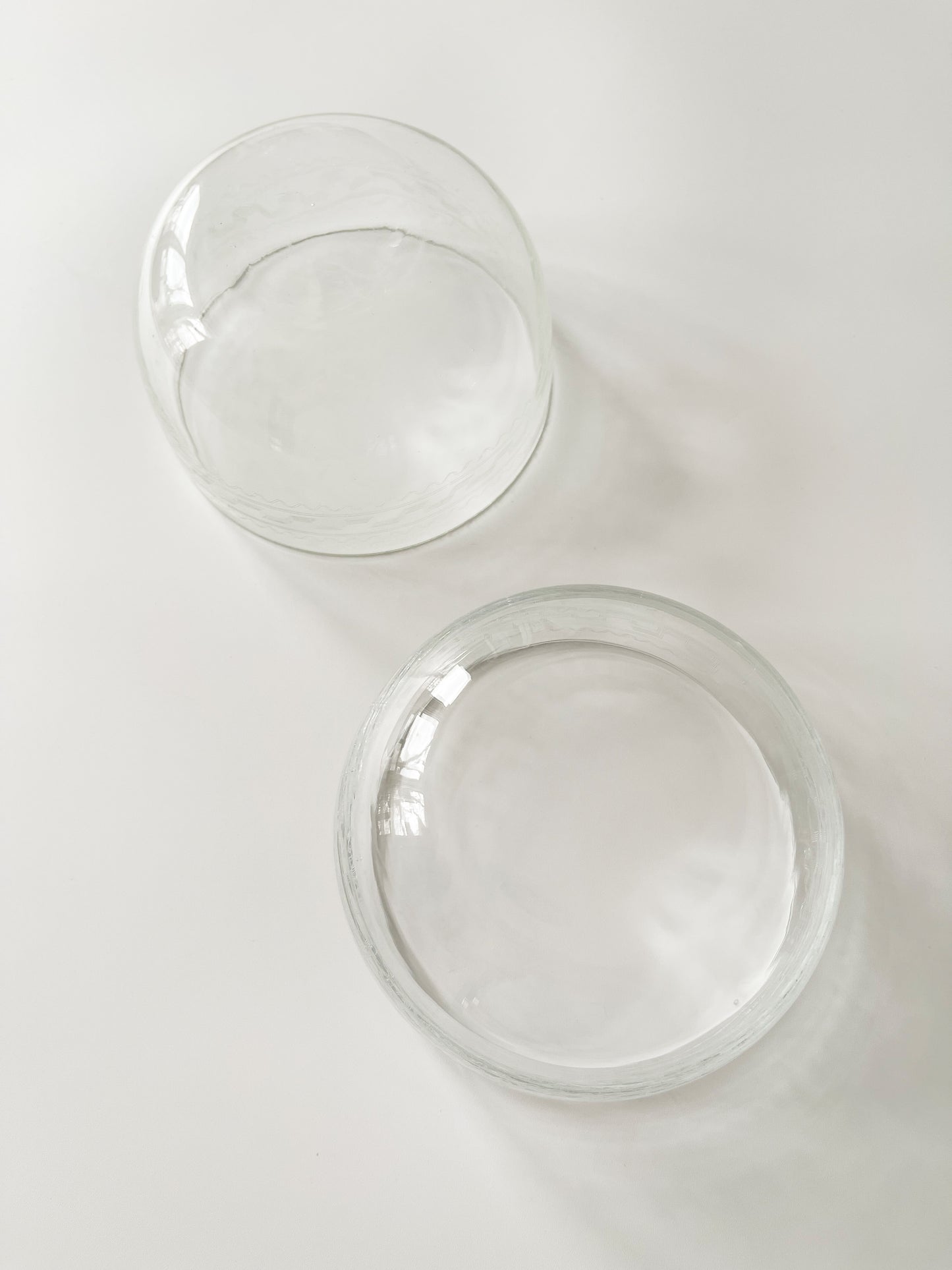 Antique Victorian Etched Glass Finger Bowls