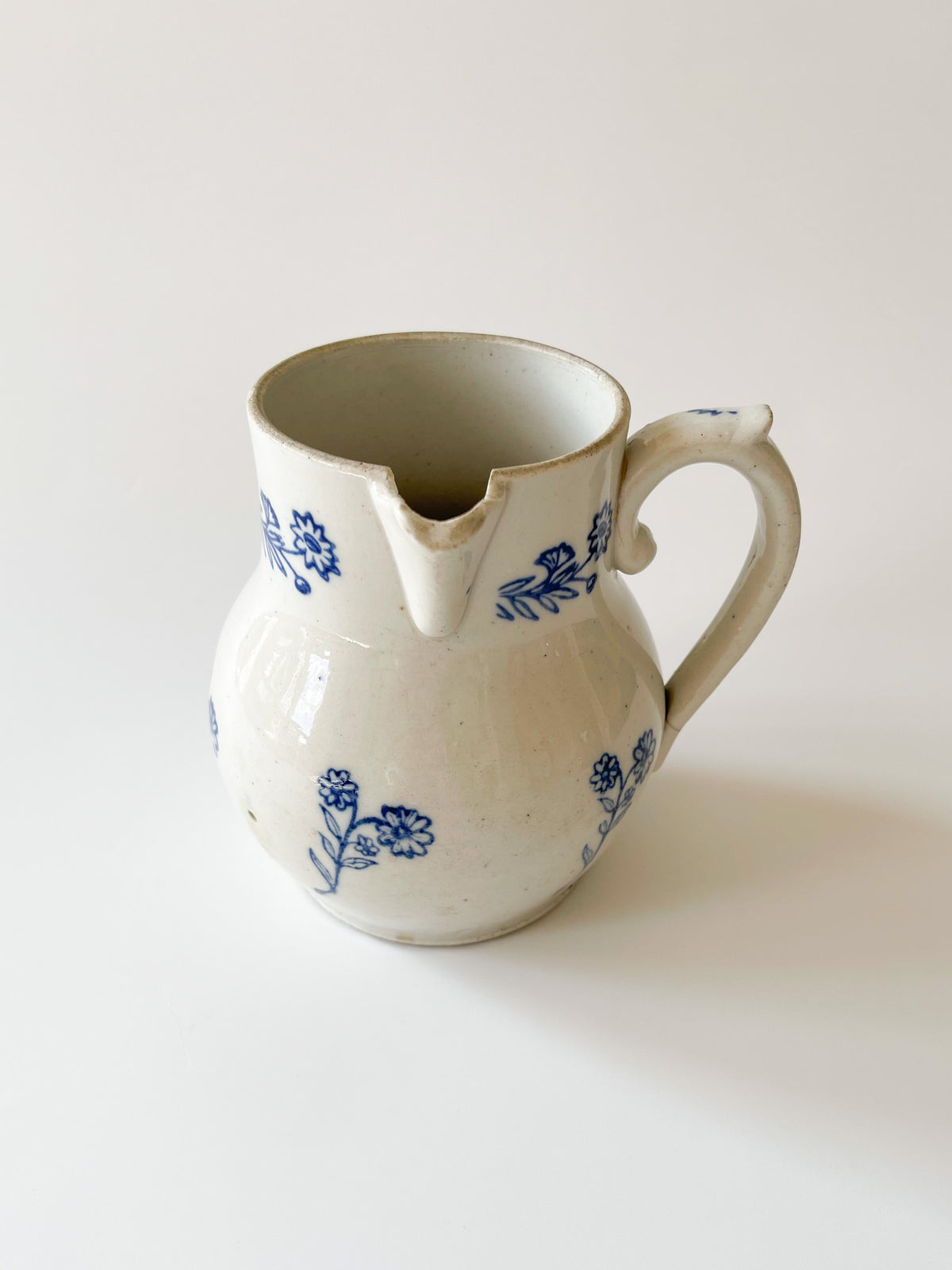 Antique Saint-Uze French Stoneware Pitcher