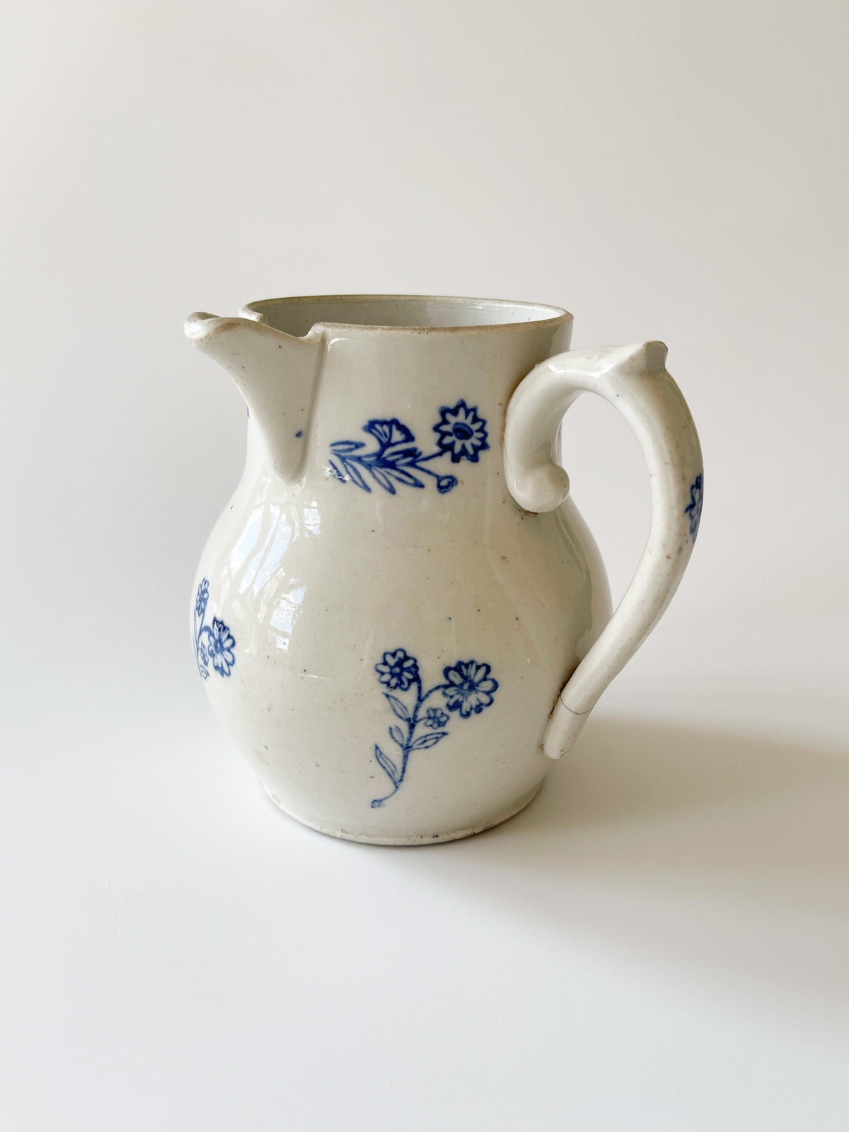 Antique Saint-Uze French Stoneware Pitcher