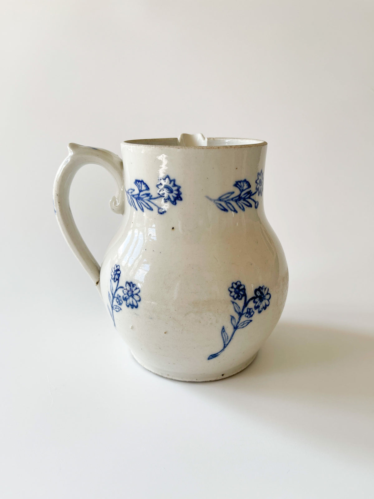 Antique Saint-Uze French Stoneware Pitcher