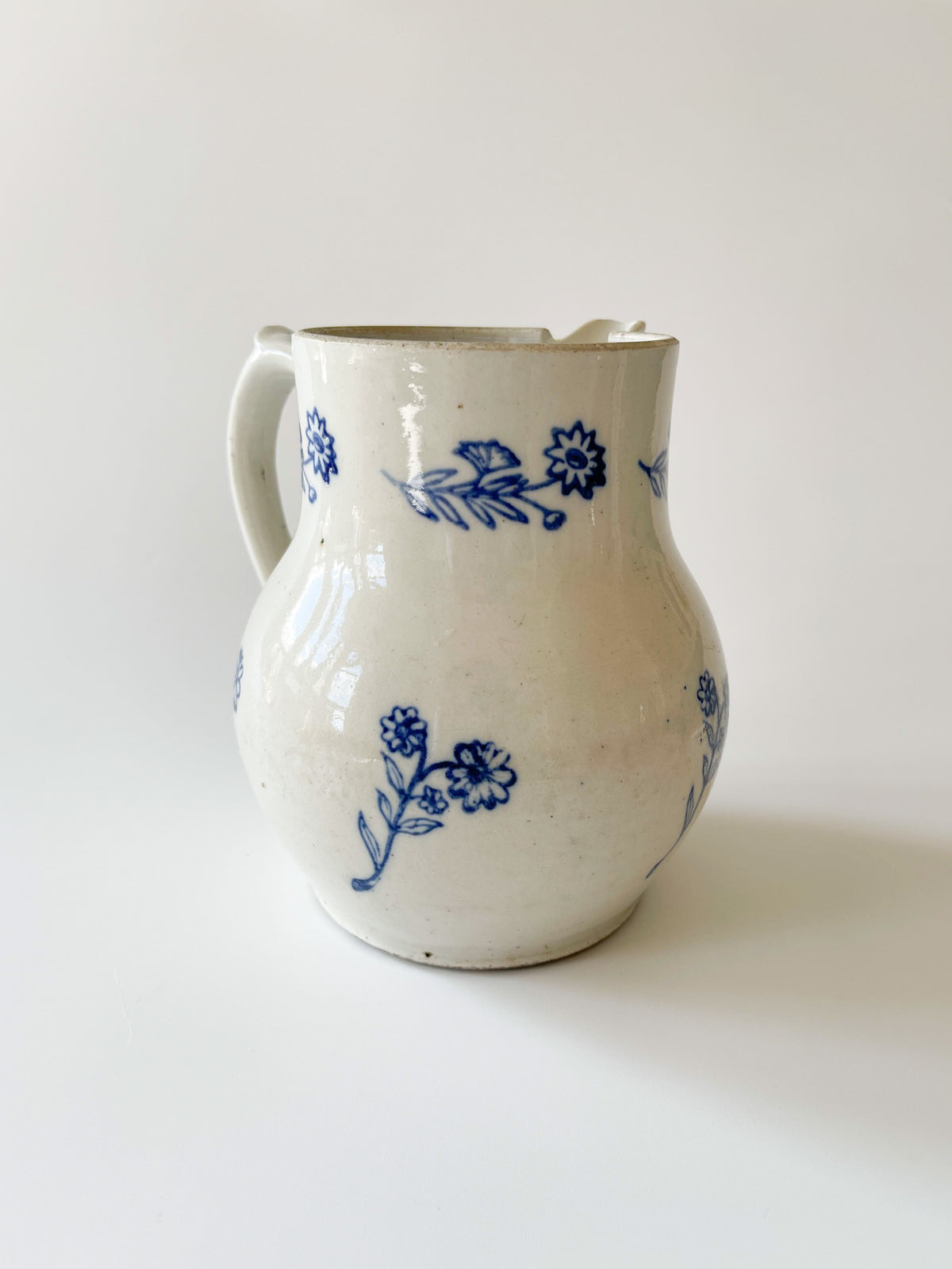 Antique Saint-Uze French Stoneware Pitcher