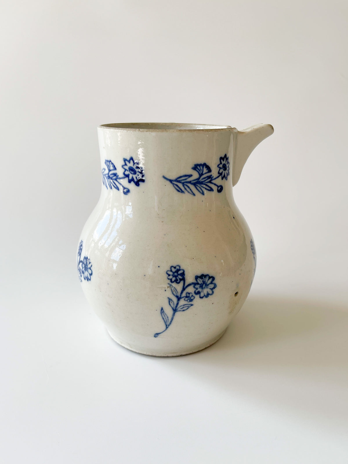 Antique Saint-Uze French Stoneware Pitcher