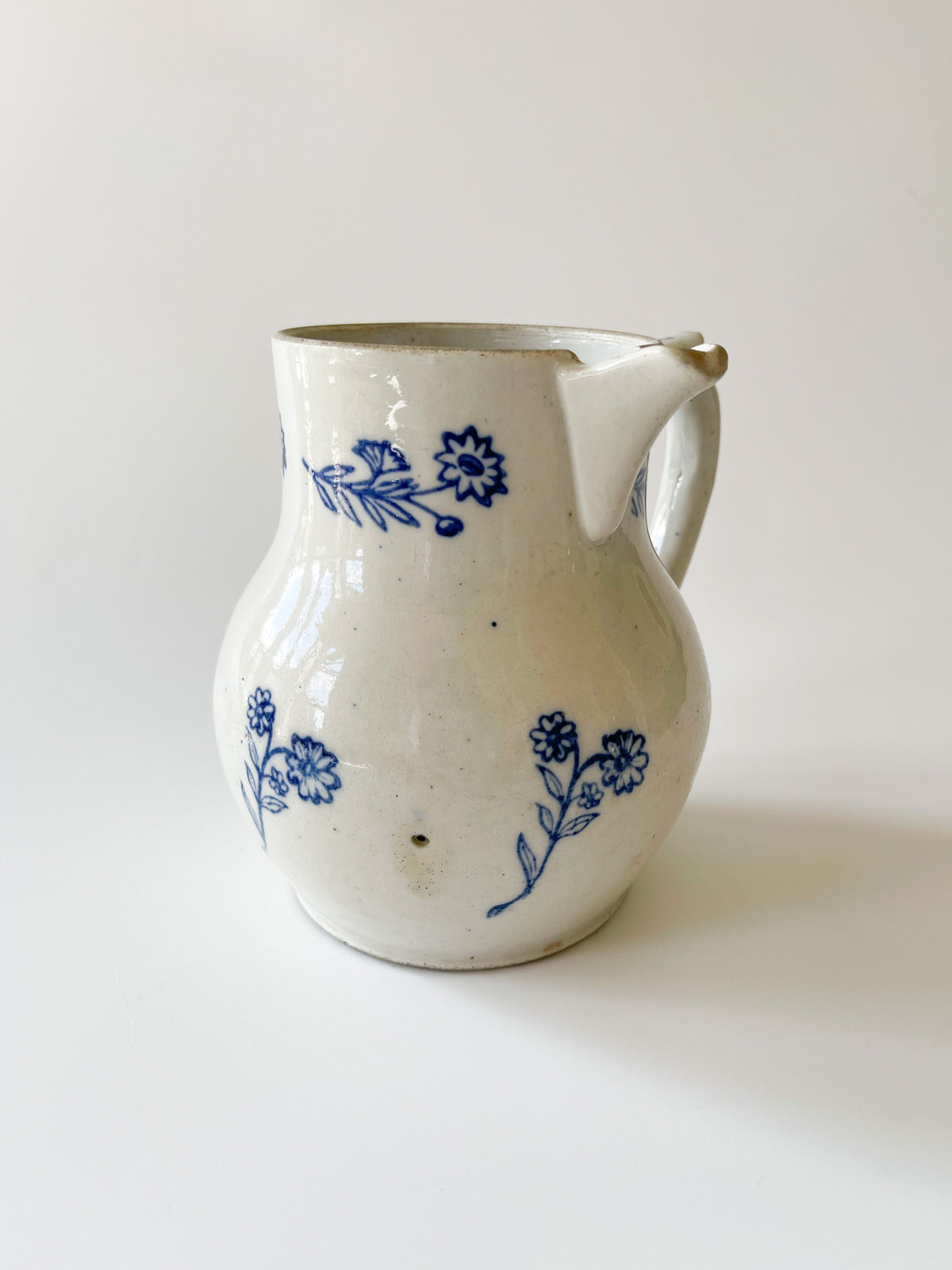 Antique Saint-Uze French Stoneware Pitcher