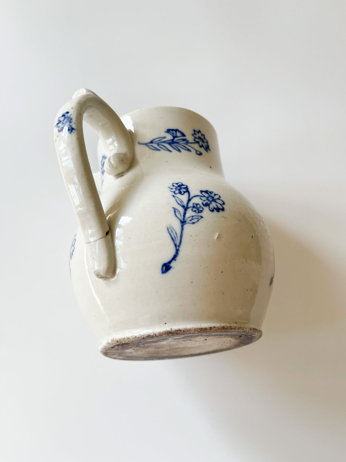 Antique Saint-Uze French Stoneware Pitcher