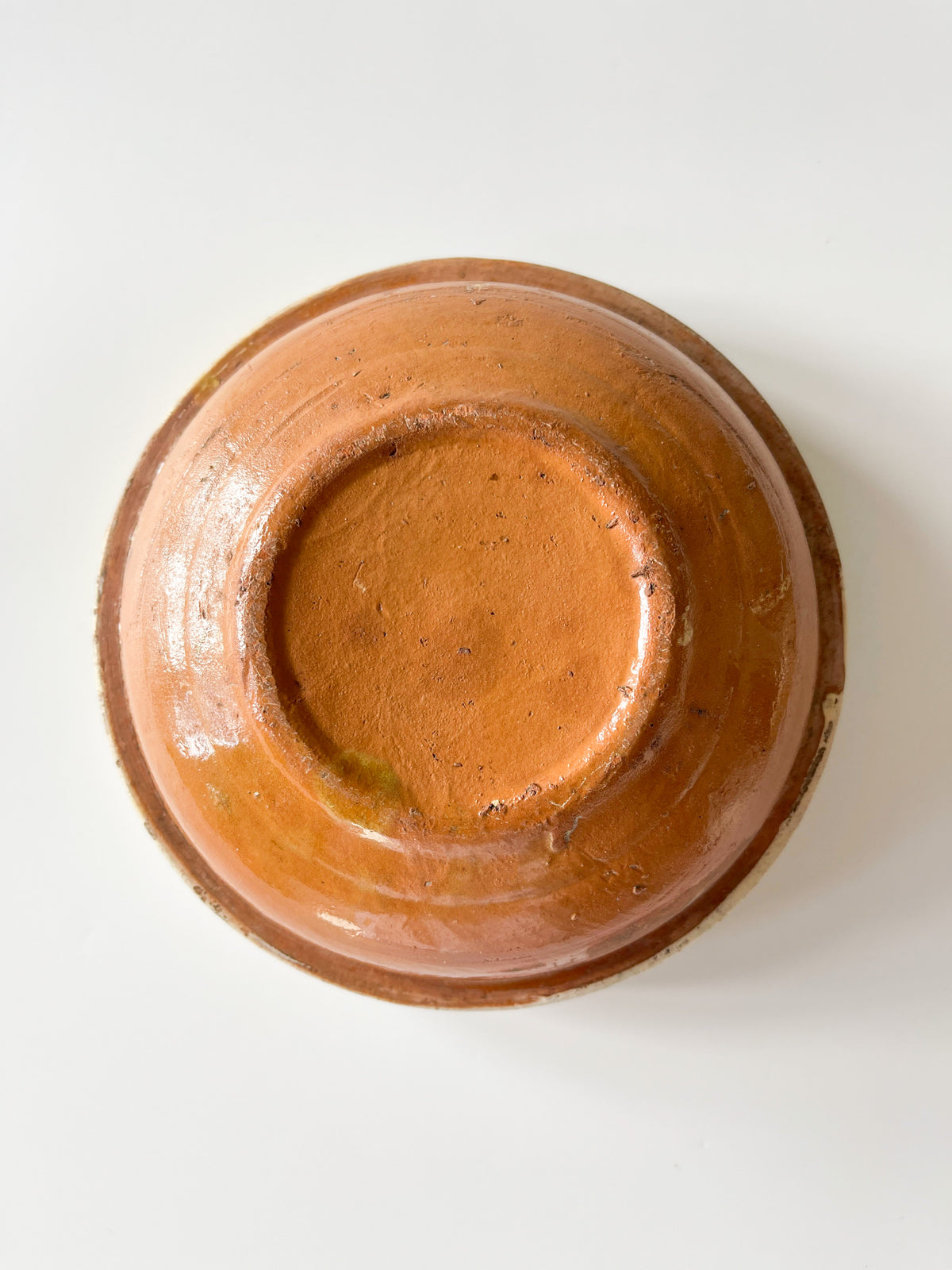 Vintage Romanian Slipware Pottery Bowl