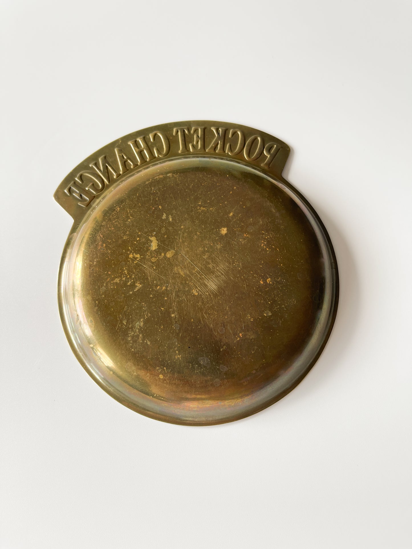 Vintage Brass Pocket Change Dish