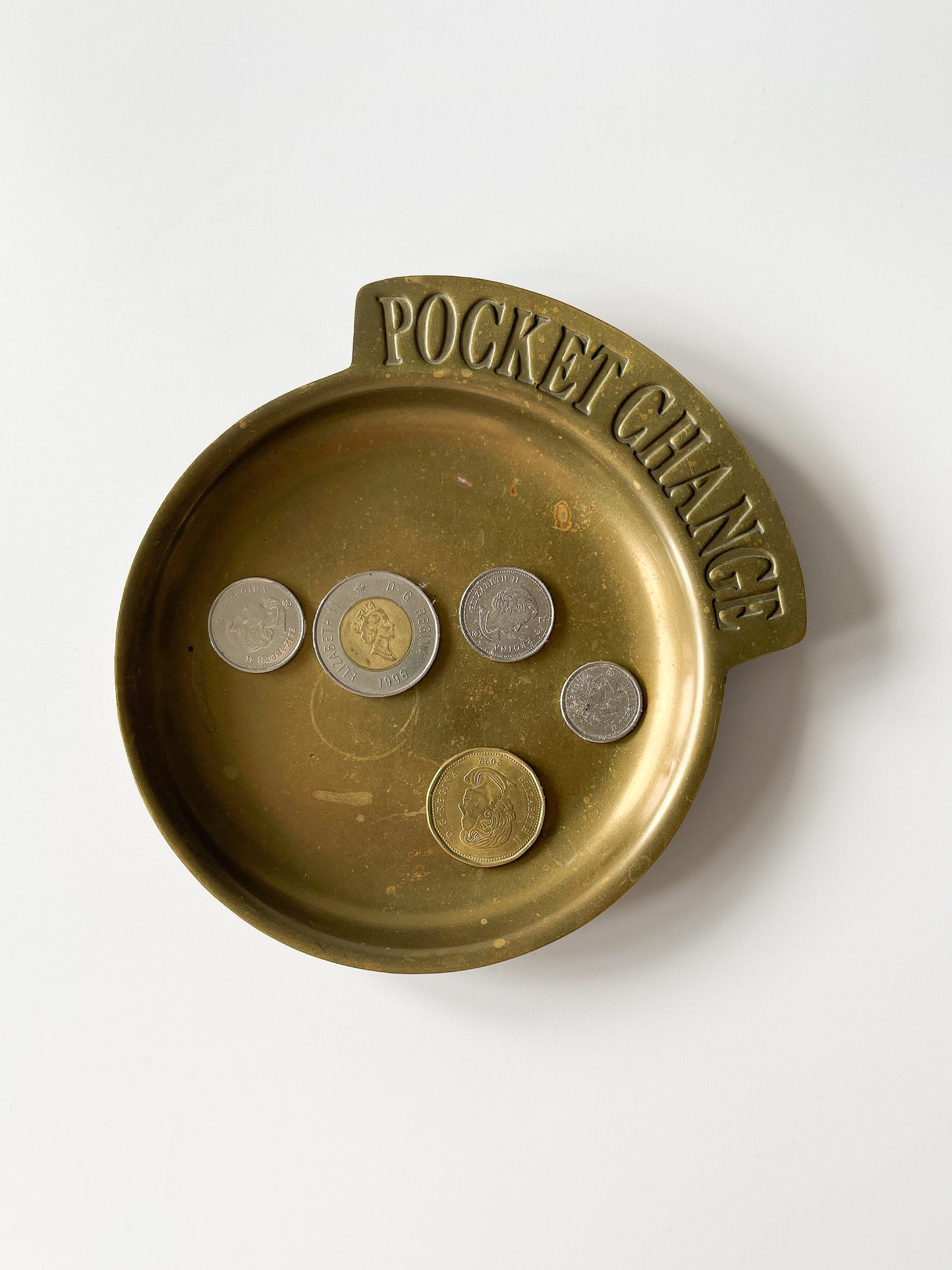Vintage Brass Pocket Change Dish