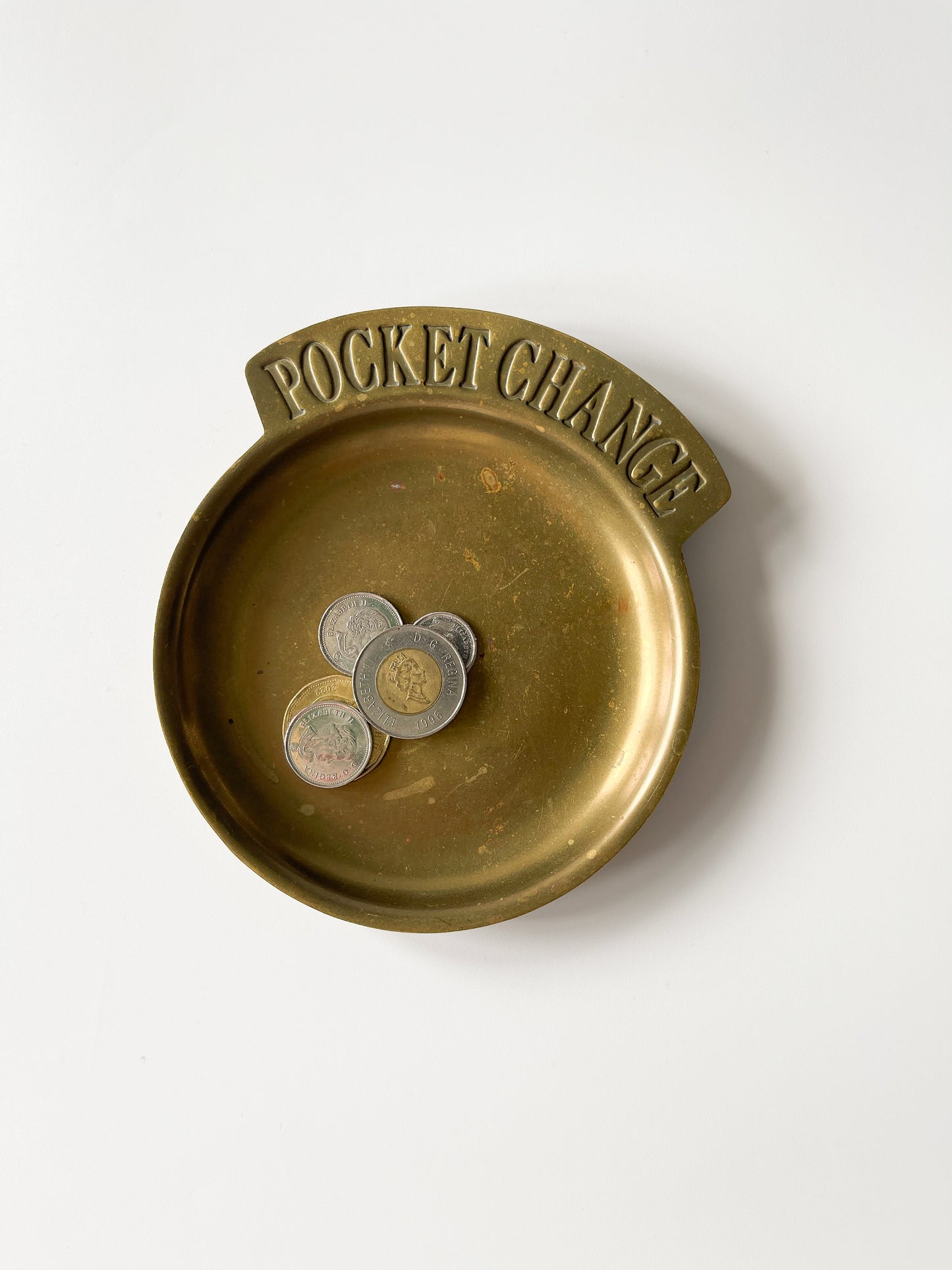 Vintage Brass Pocket Change Dish
