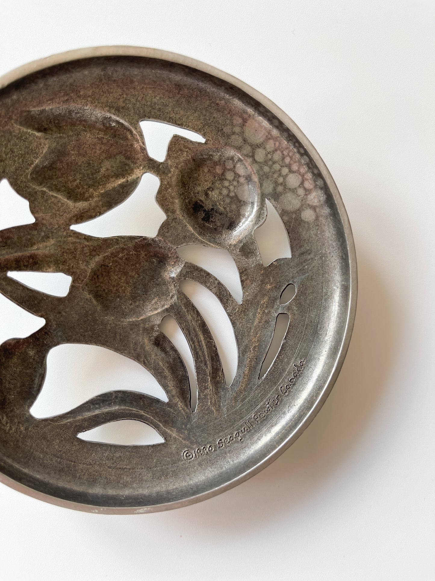 Vintage Seagull Pewter Potpourri Jar