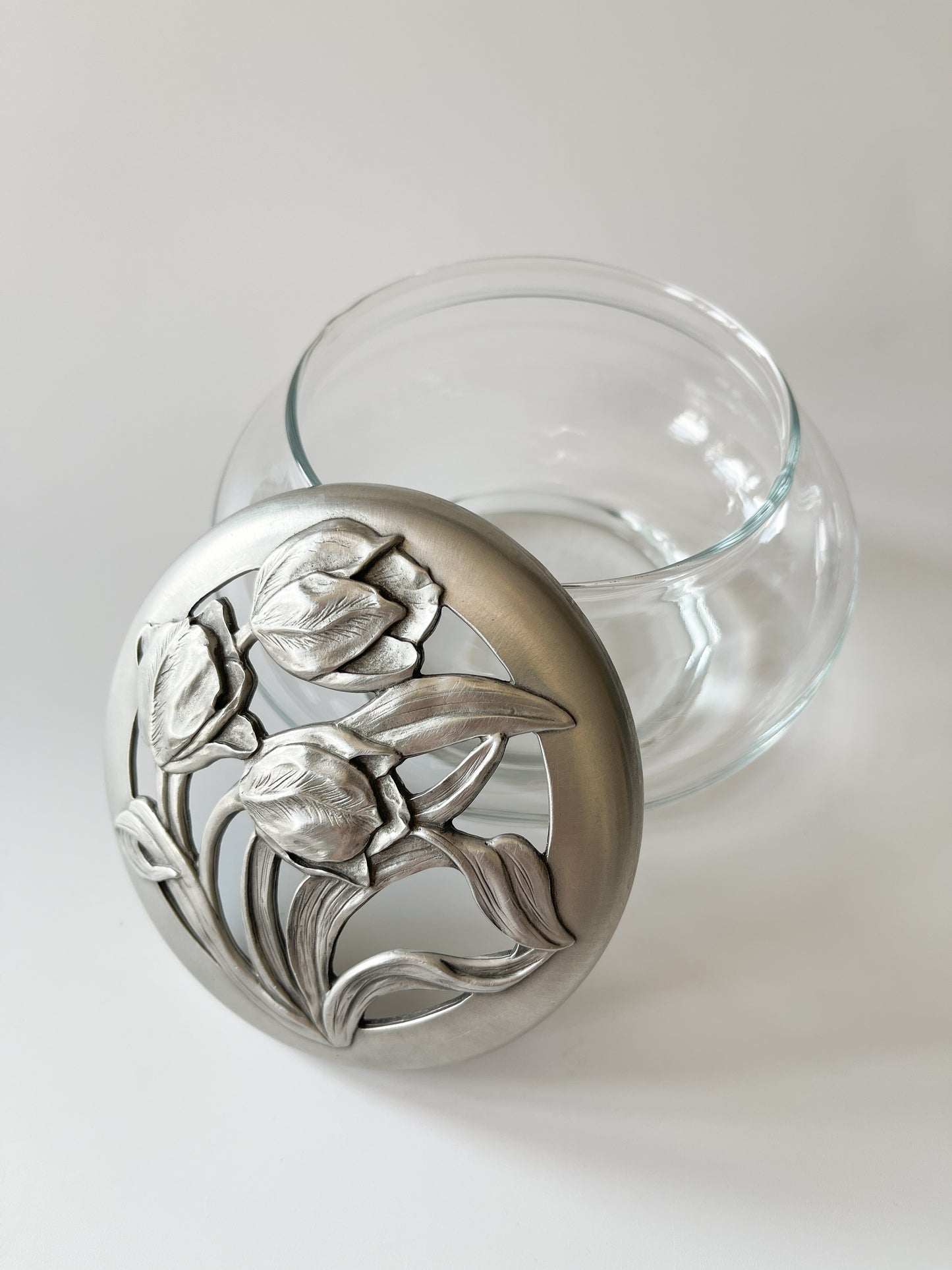 Vintage Seagull Pewter Potpourri Jar